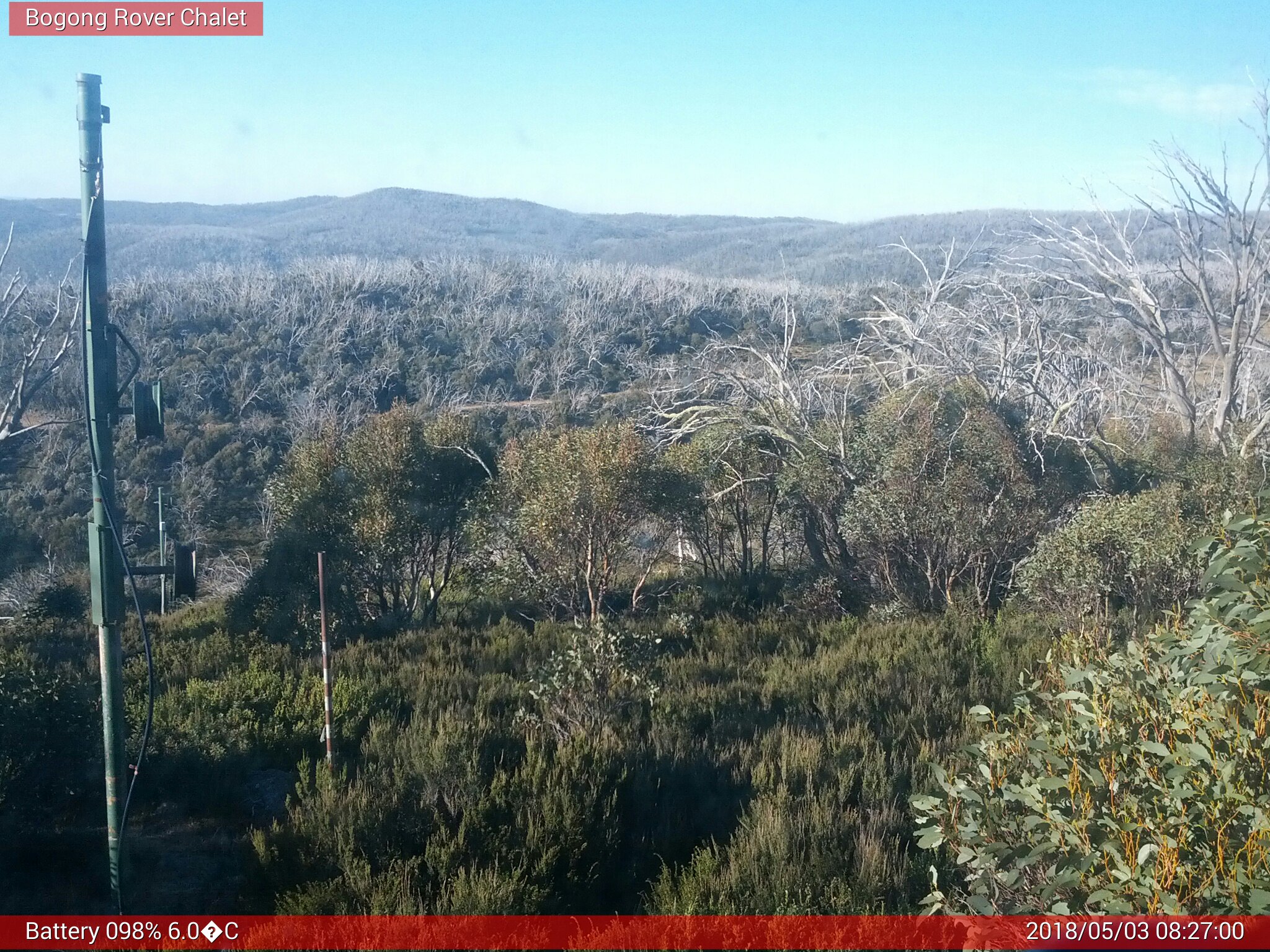 Bogong Web Cam 8:26am Thursday 3rd of May 2018