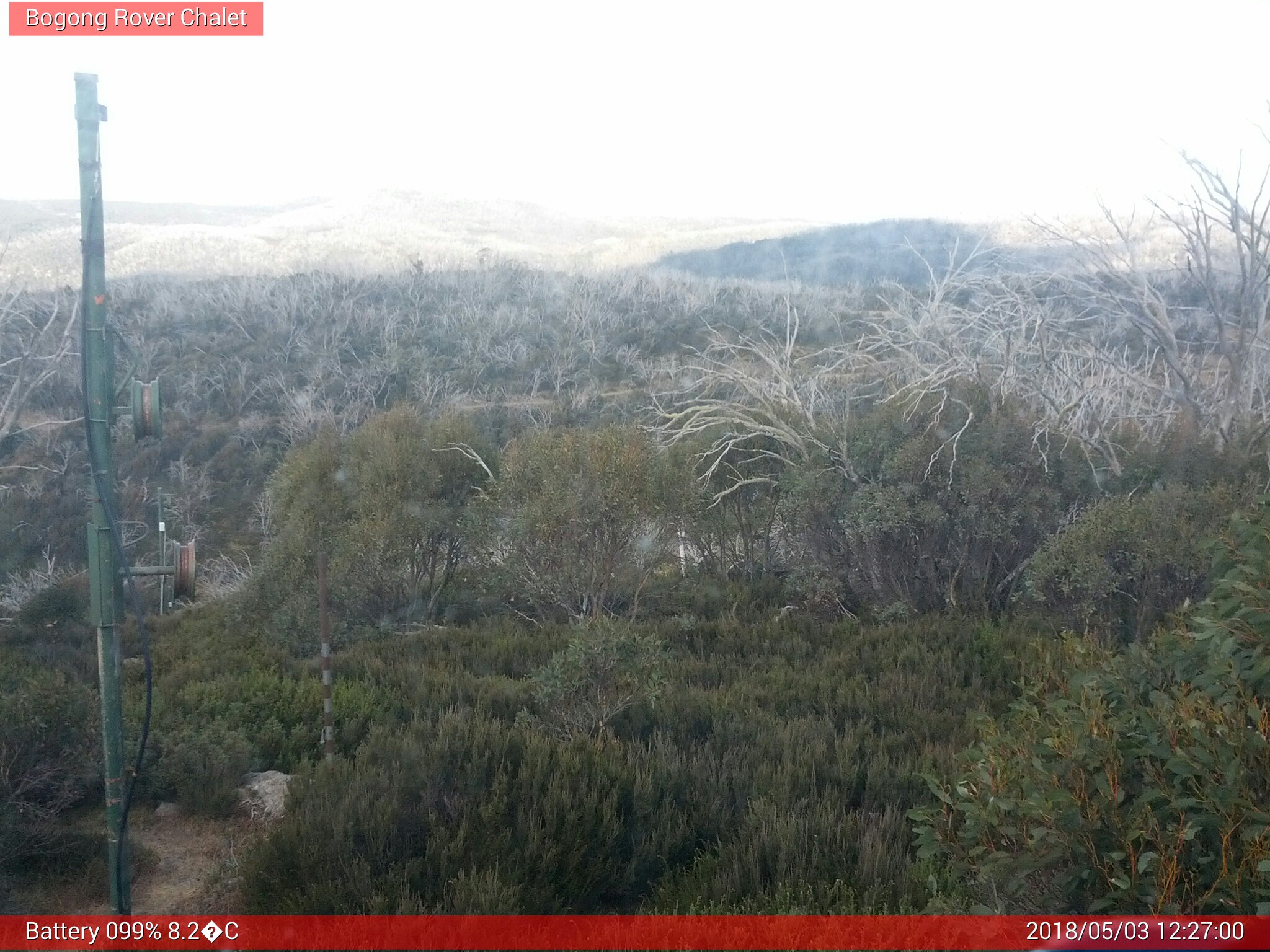 Bogong Web Cam 12:26pm Thursday 3rd of May 2018