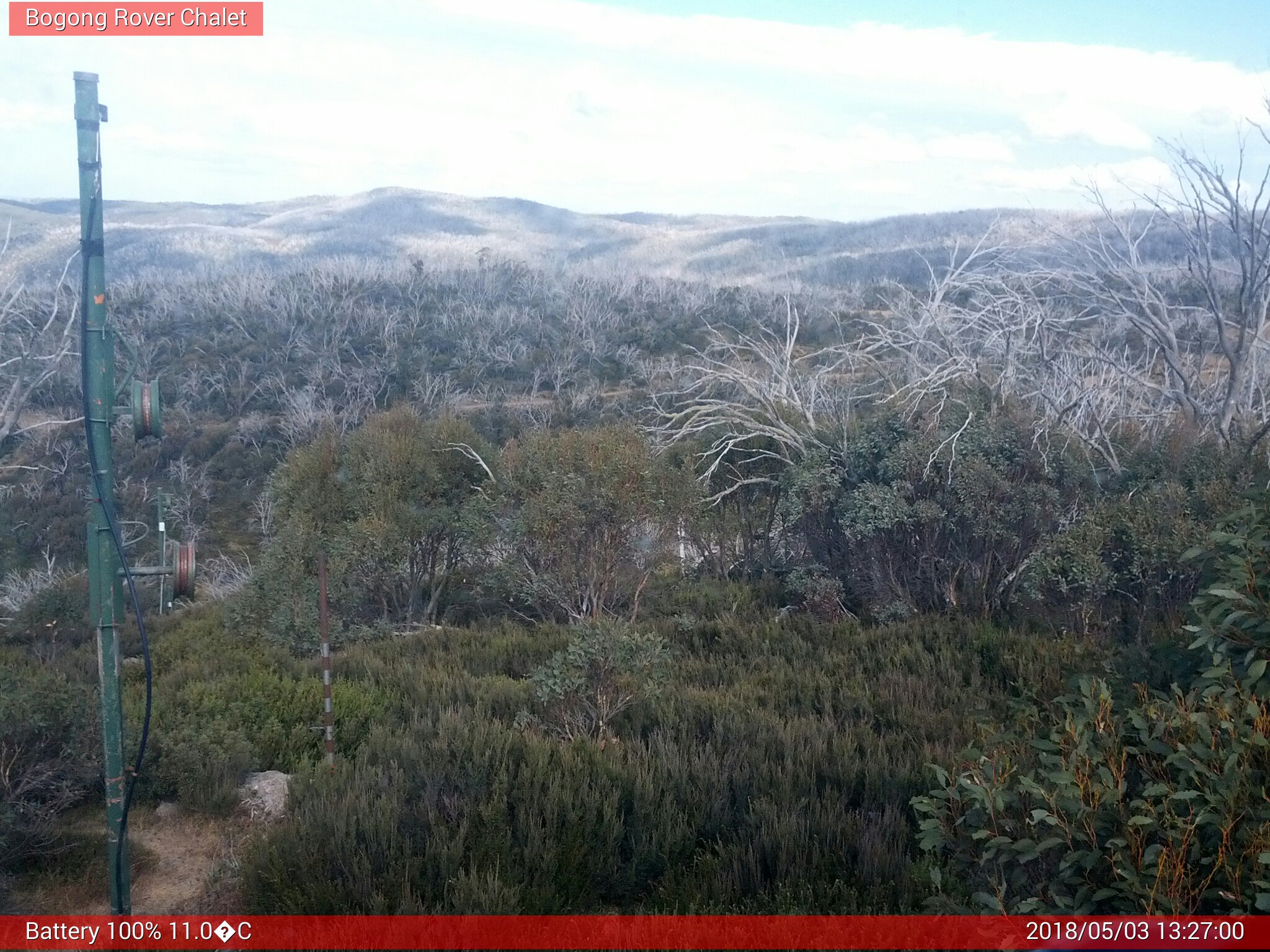 Bogong Web Cam 1:26pm Thursday 3rd of May 2018