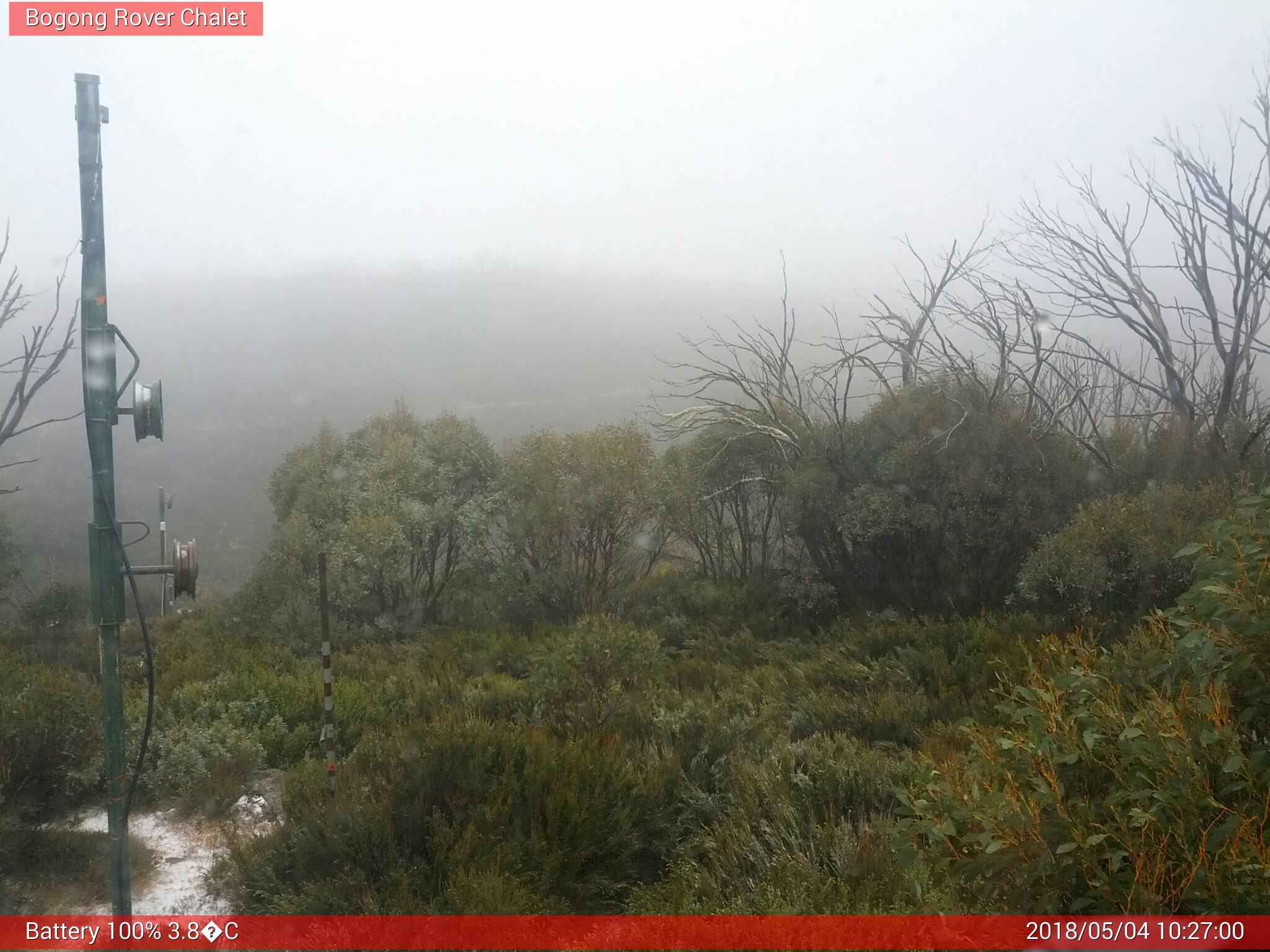 Bogong Web Cam 10:26am Friday 4th of May 2018