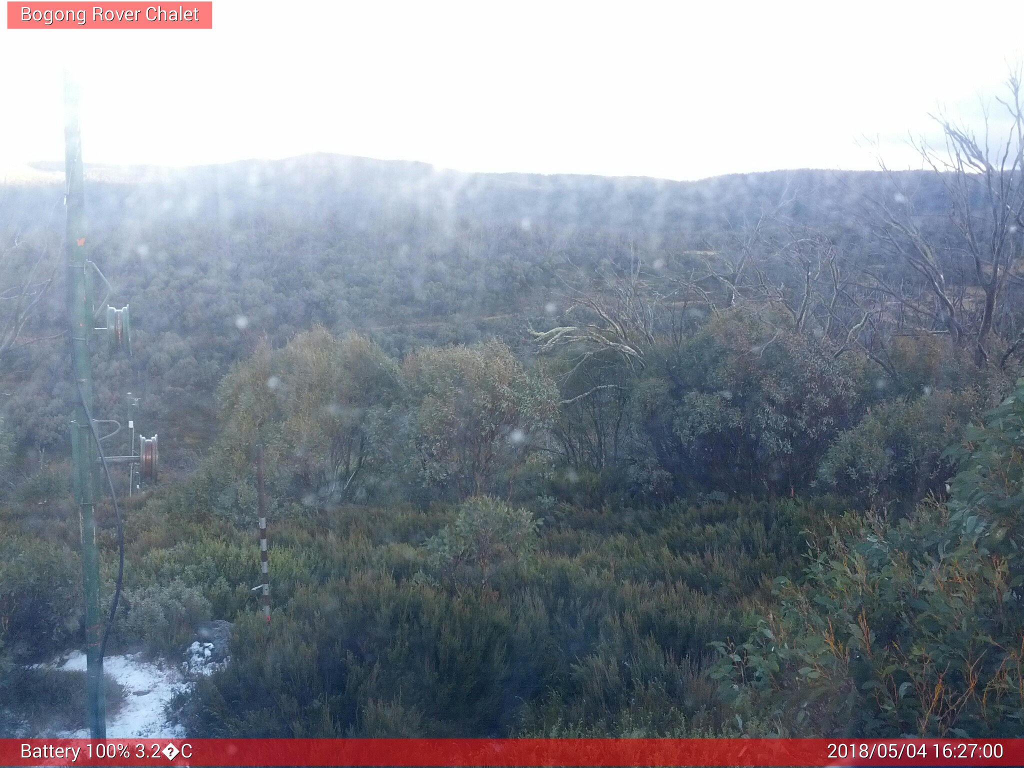 Bogong Web Cam 4:26pm Friday 4th of May 2018