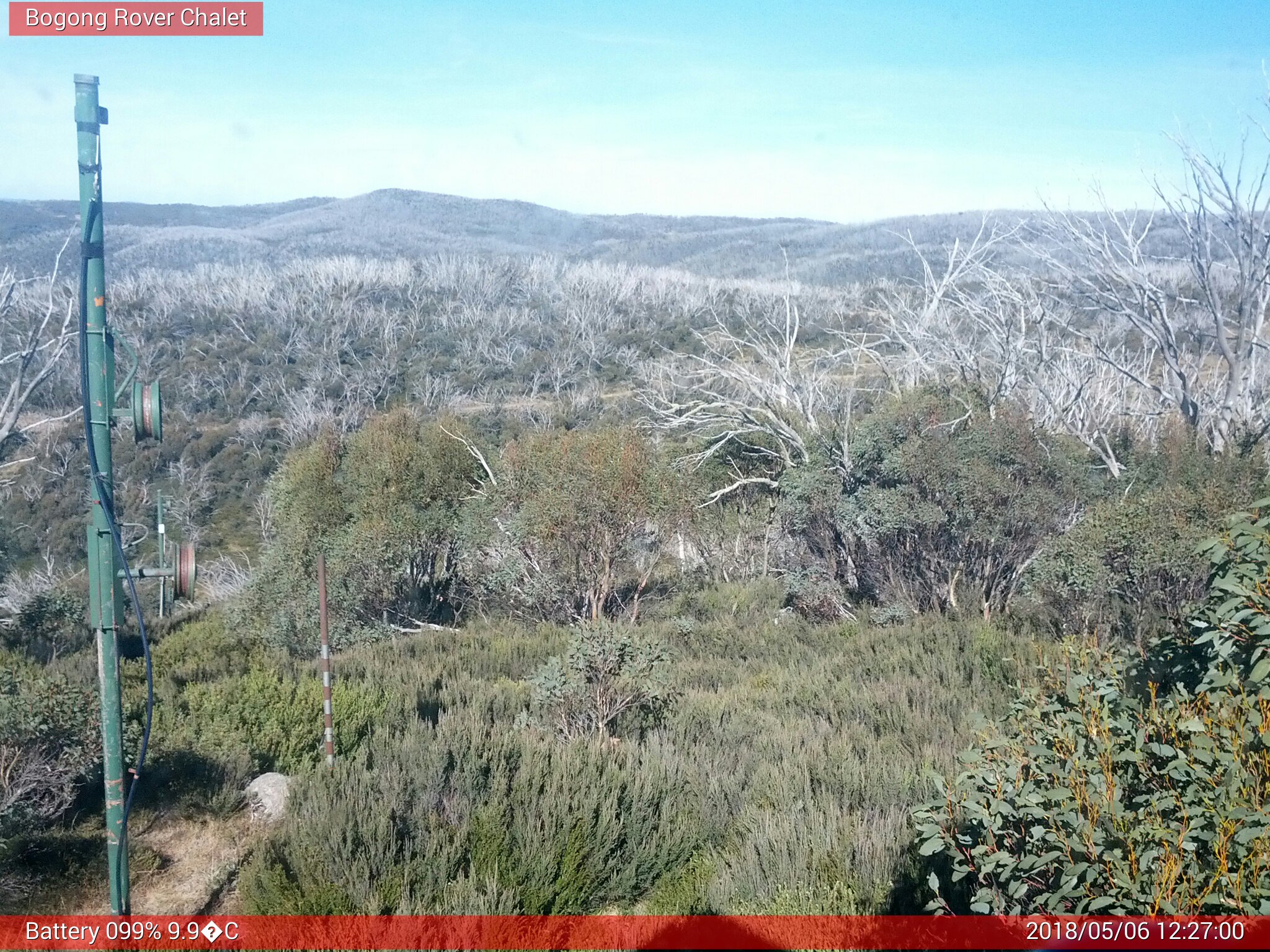 Bogong Web Cam 12:26pm Sunday 6th of May 2018