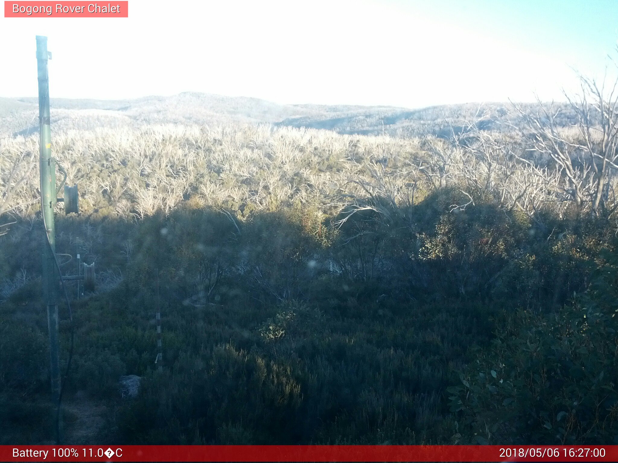 Bogong Web Cam 4:27pm Sunday 6th of May 2018