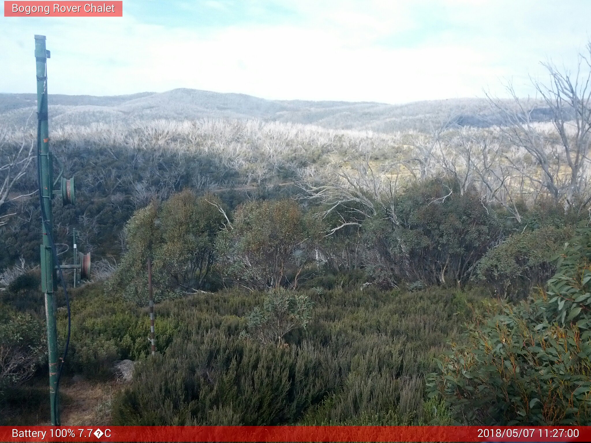 Bogong Web Cam 11:27am Monday 7th of May 2018