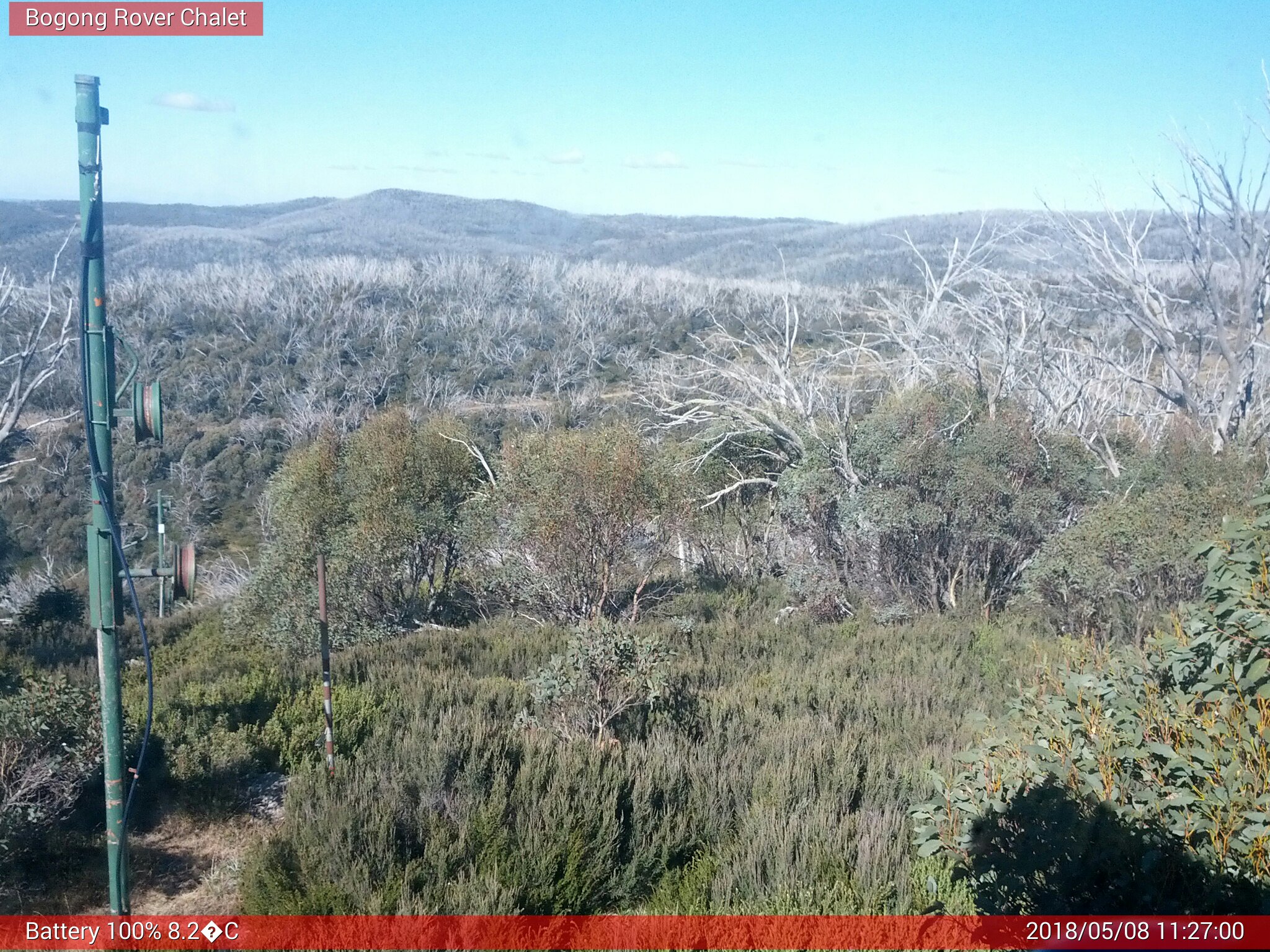 Bogong Web Cam 11:27am Tuesday 8th of May 2018