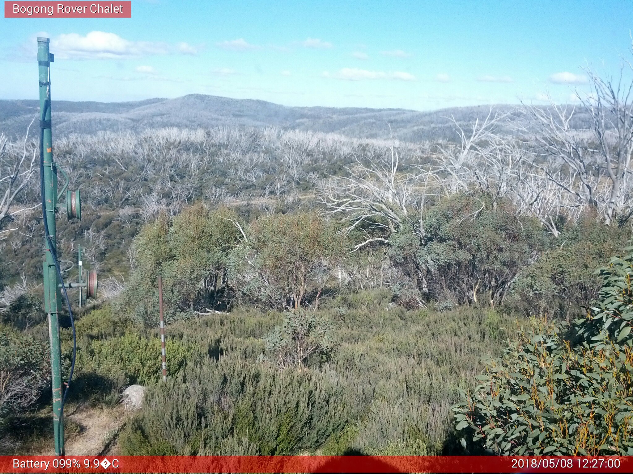 Bogong Web Cam 12:27pm Tuesday 8th of May 2018