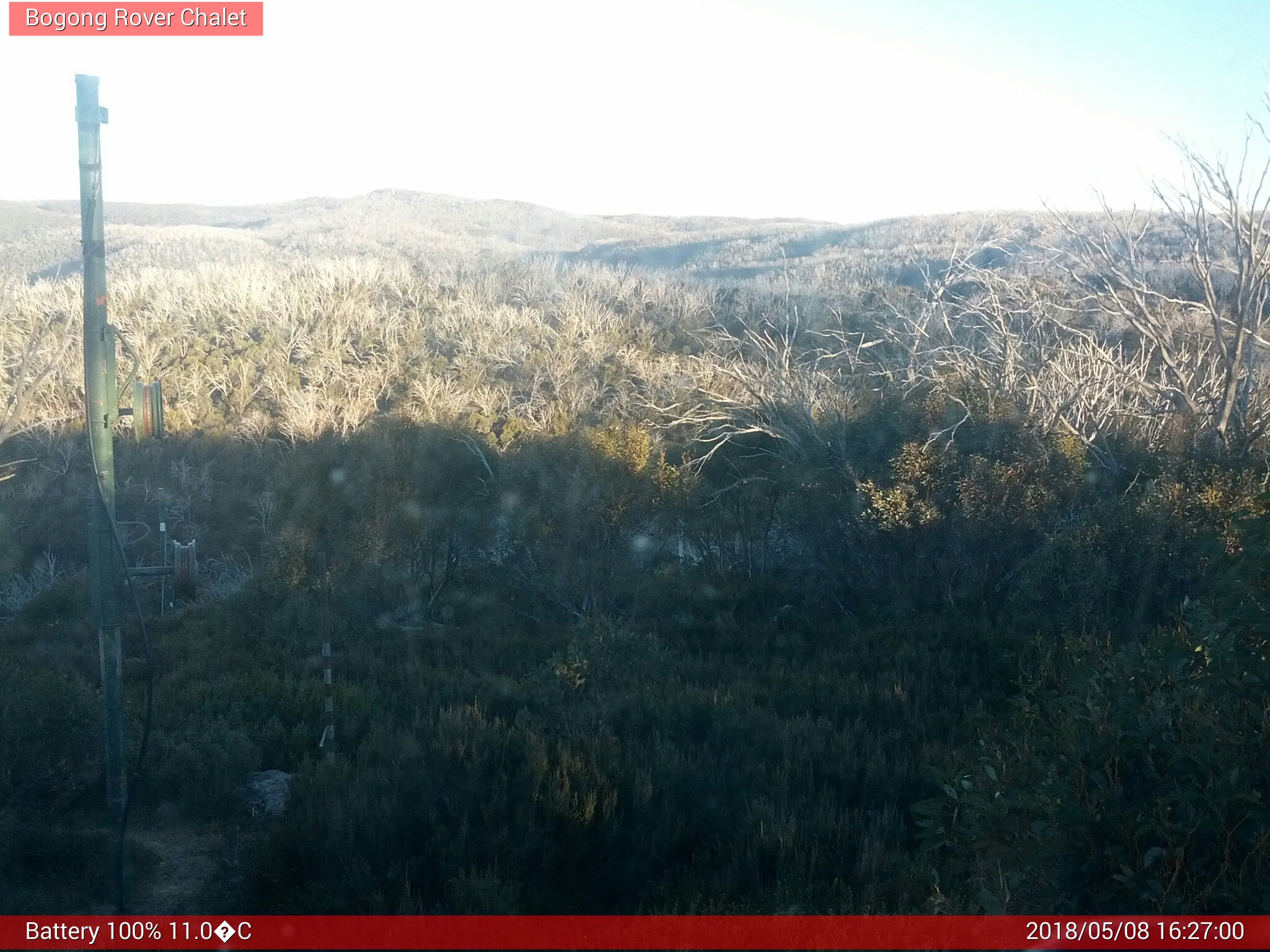 Bogong Web Cam 4:27pm Tuesday 8th of May 2018