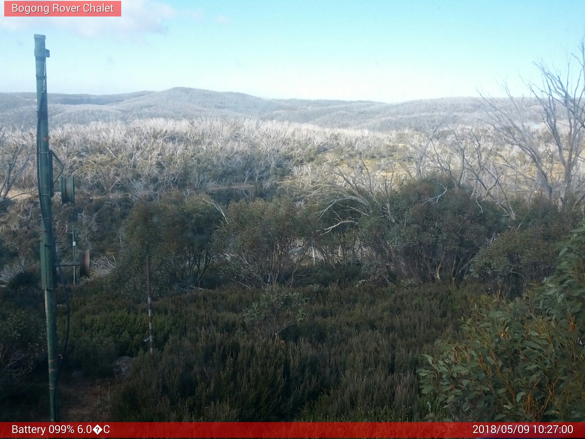 Bogong Web Cam 10:27am Wednesday 9th of May 2018