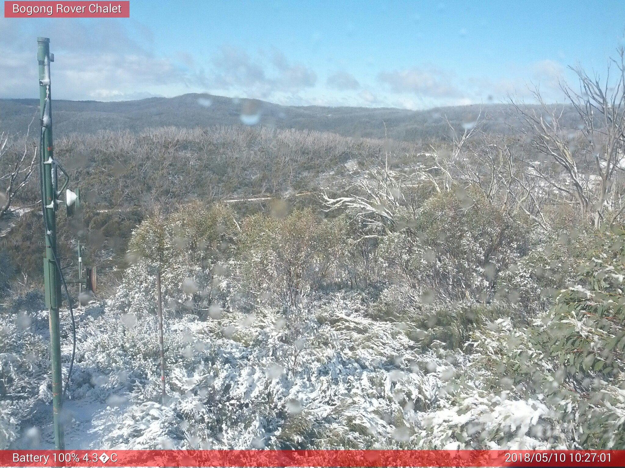 Bogong Web Cam 10:27am Thursday 10th of May 2018