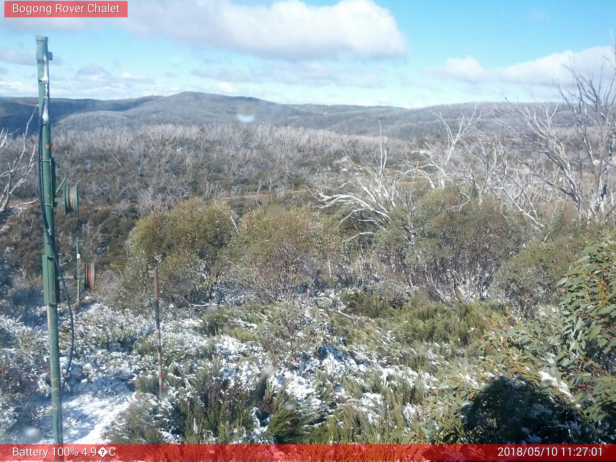 Bogong Web Cam 11:27am Thursday 10th of May 2018