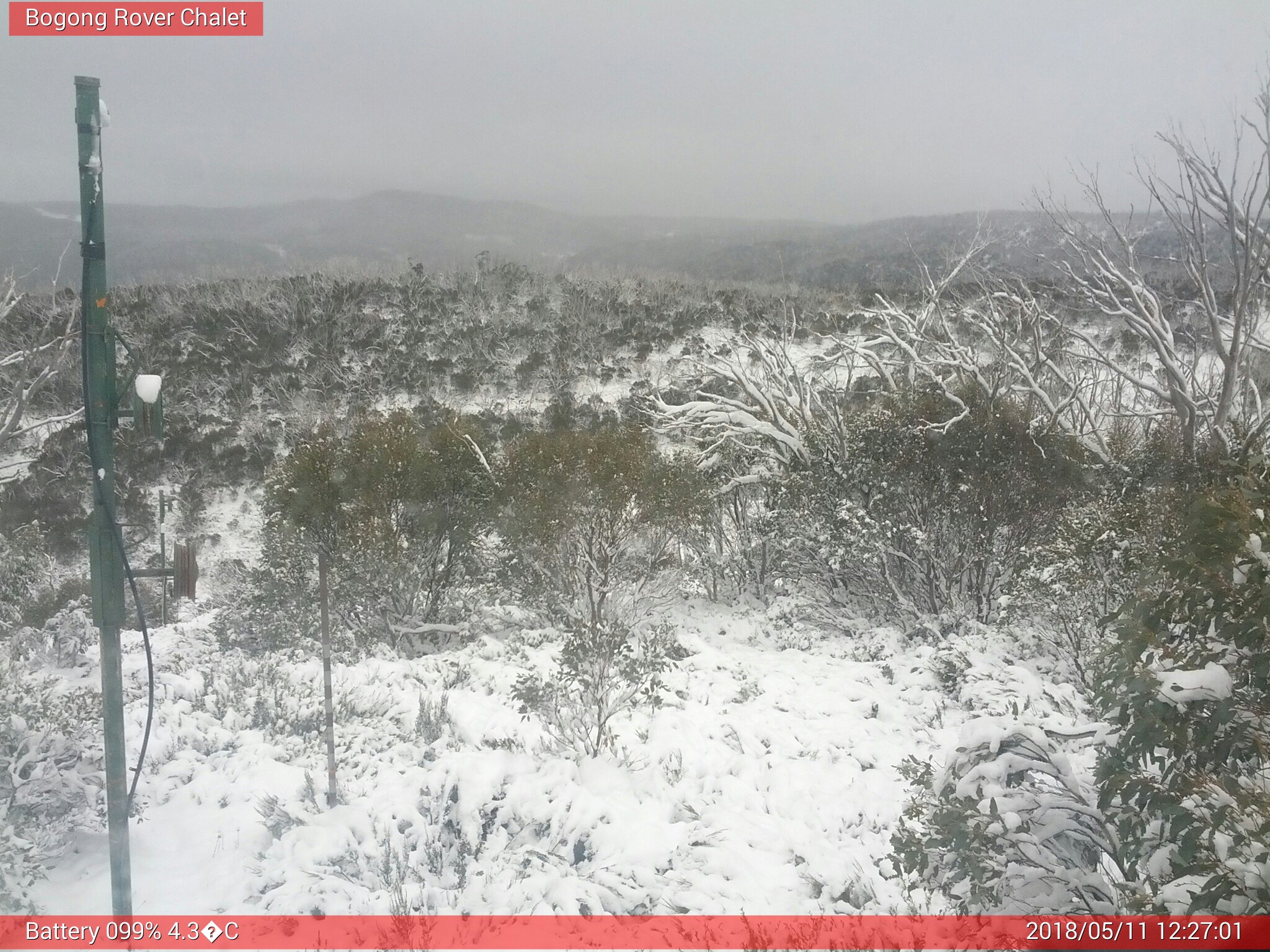 Bogong Web Cam 12:27pm Friday 11th of May 2018