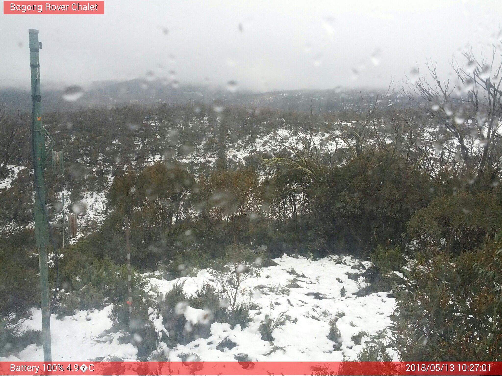 Bogong Web Cam 10:27am Sunday 13th of May 2018