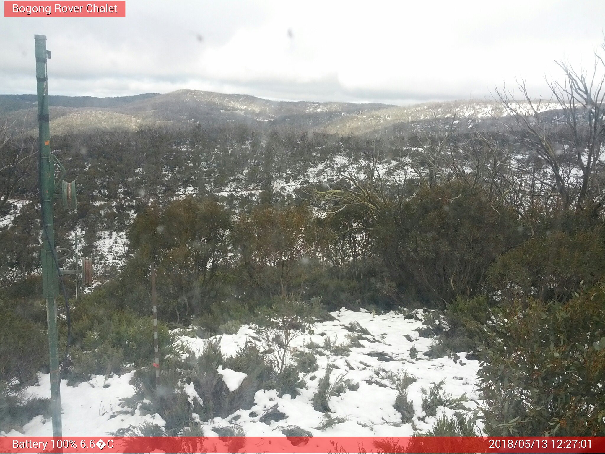 Bogong Web Cam 12:27pm Sunday 13th of May 2018