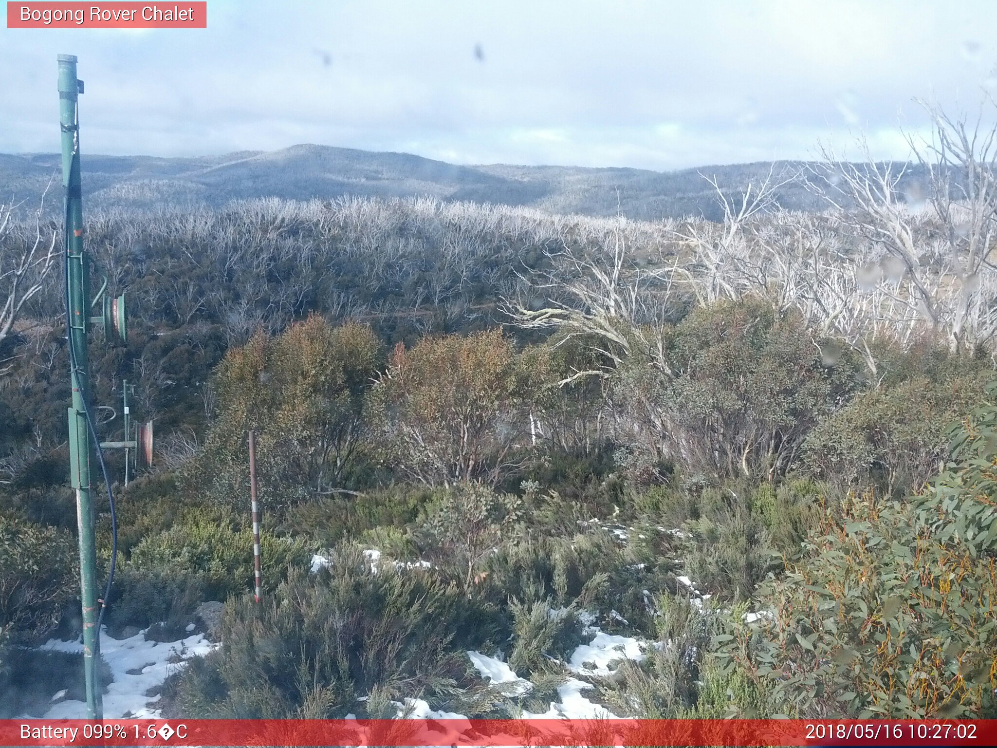 Bogong Web Cam 10:27am Wednesday 16th of May 2018