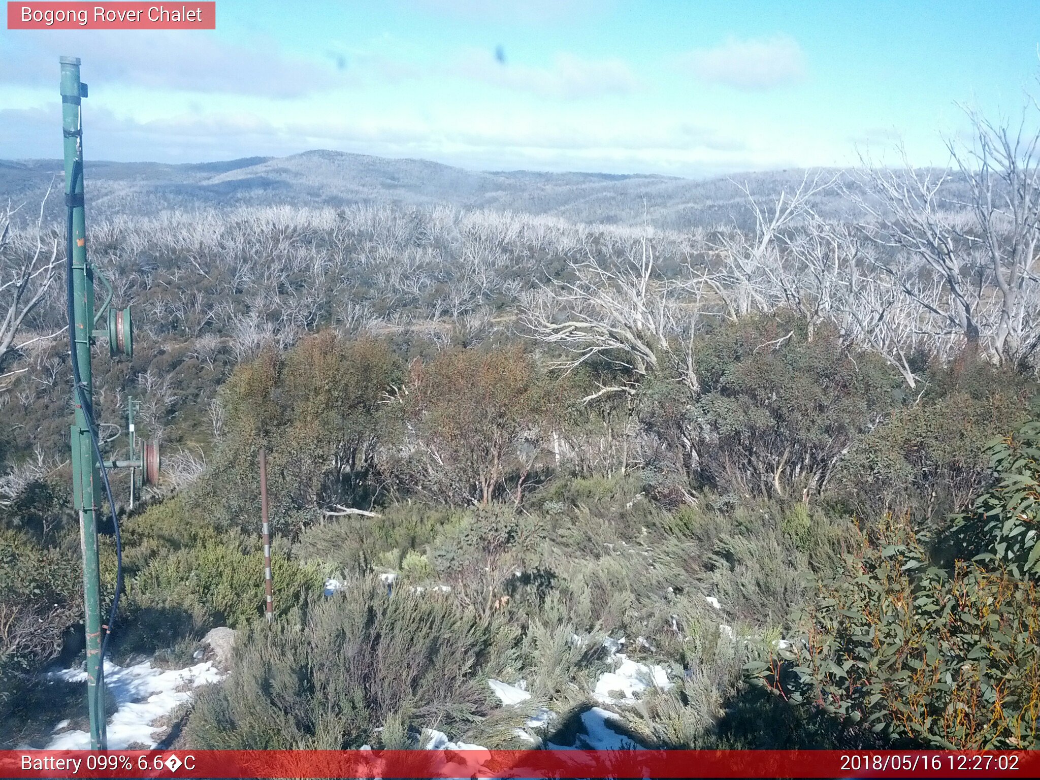 Bogong Web Cam 12:27pm Wednesday 16th of May 2018