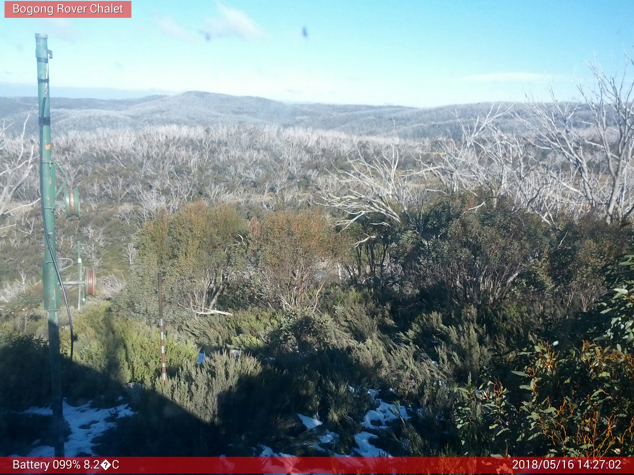 Bogong Web Cam 2:27pm Wednesday 16th of May 2018