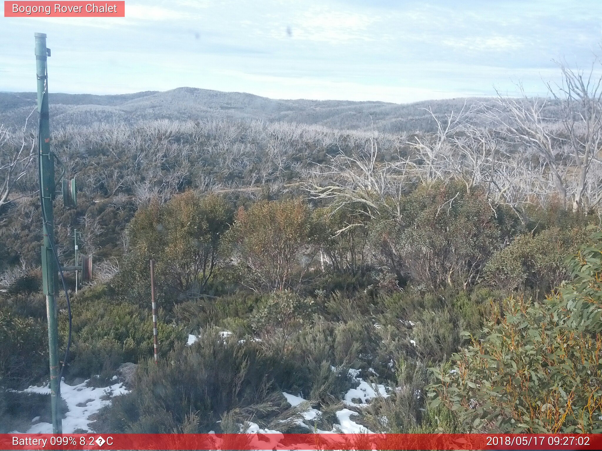 Bogong Web Cam 9:27am Thursday 17th of May 2018