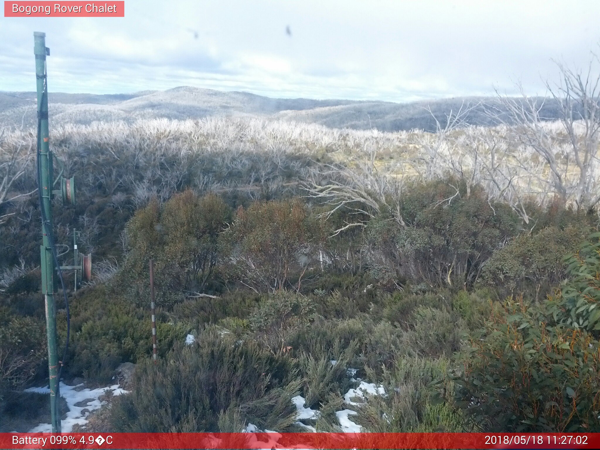 Bogong Web Cam 11:27am Friday 18th of May 2018