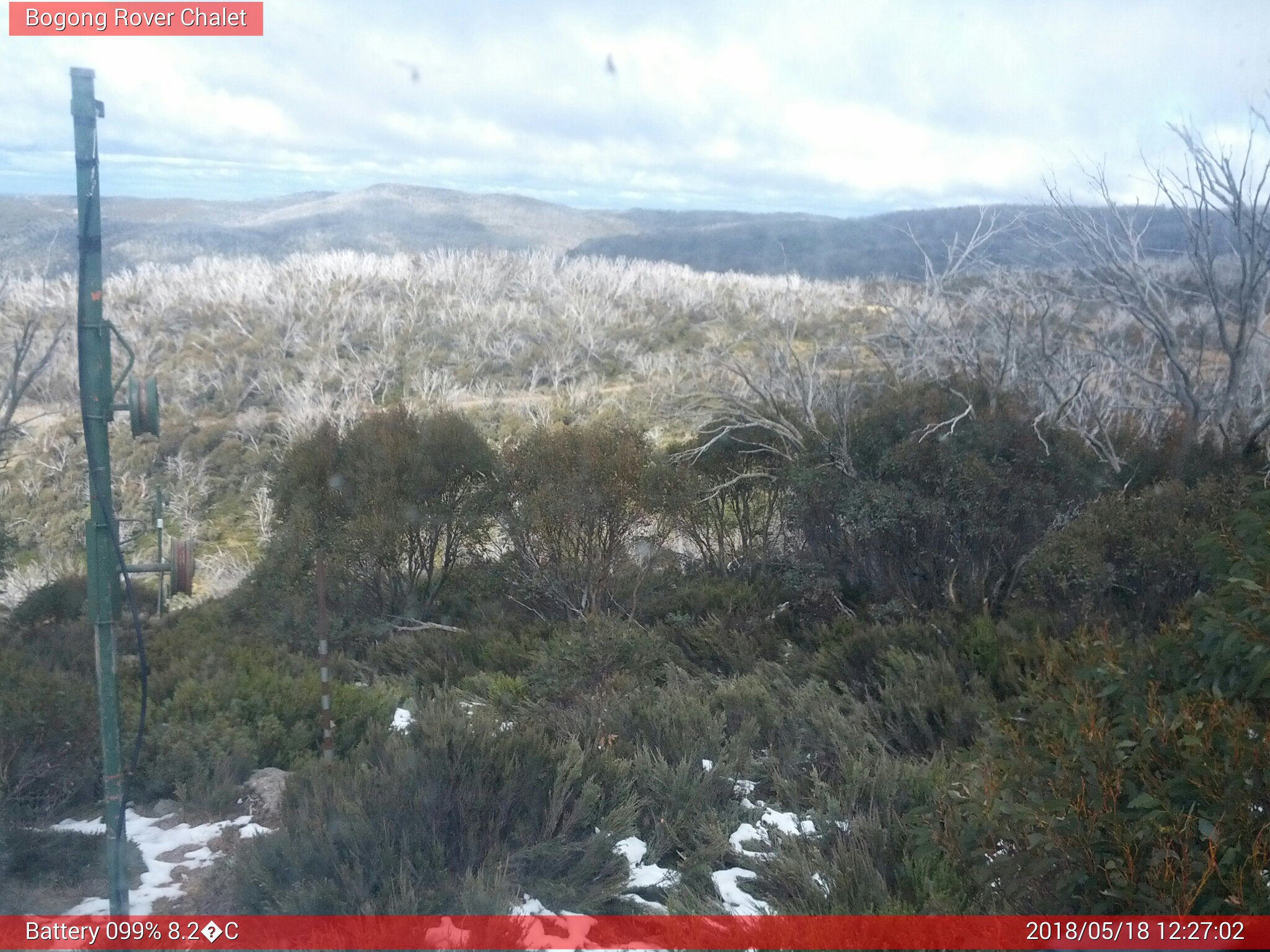 Bogong Web Cam 12:27pm Friday 18th of May 2018