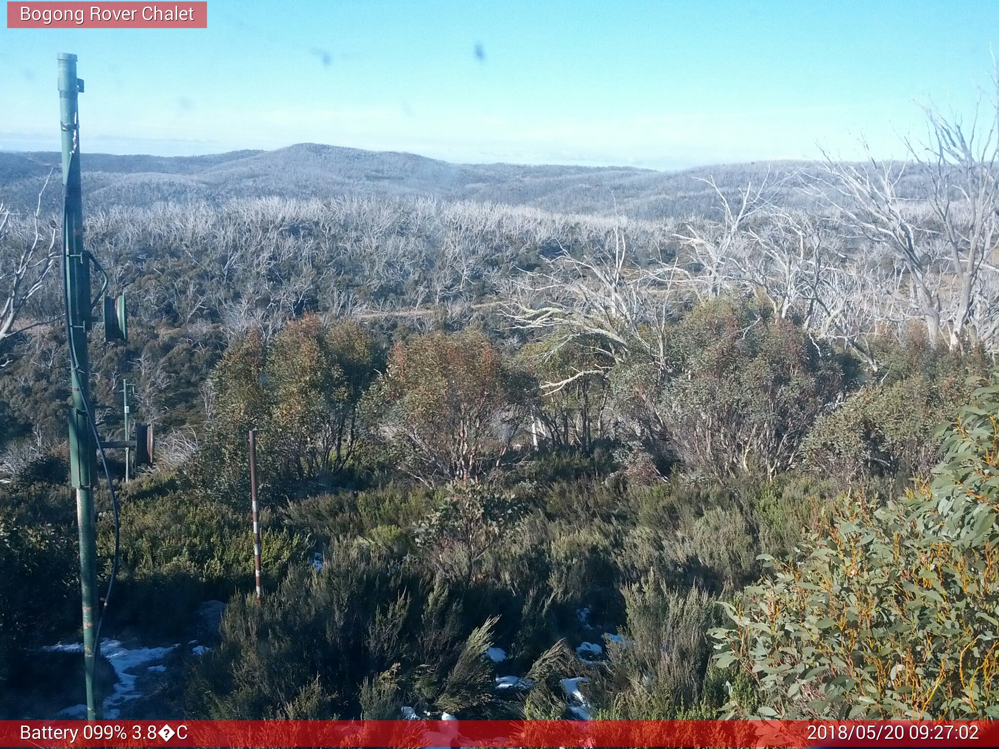 Bogong Web Cam 9:27am Sunday 20th of May 2018