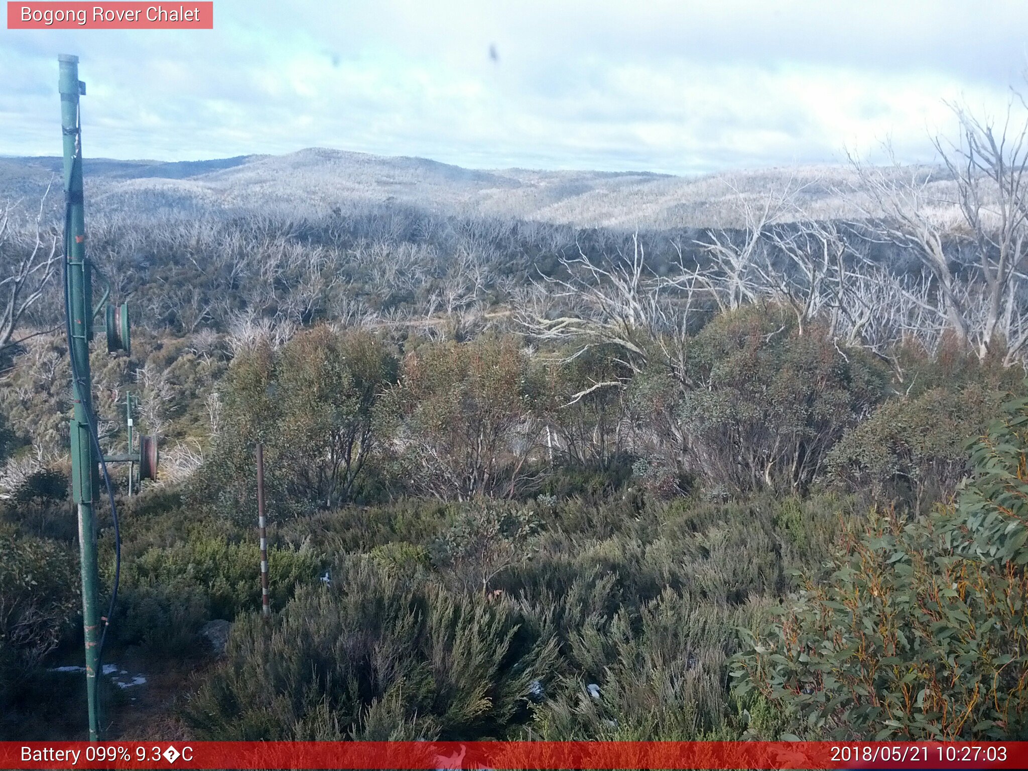 Bogong Web Cam 10:27am Monday 21st of May 2018