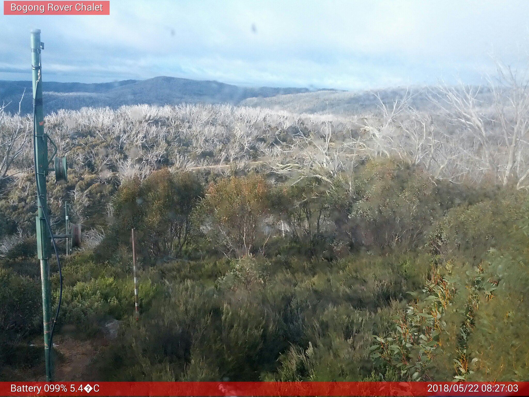 Bogong Web Cam 8:27am Tuesday 22nd of May 2018