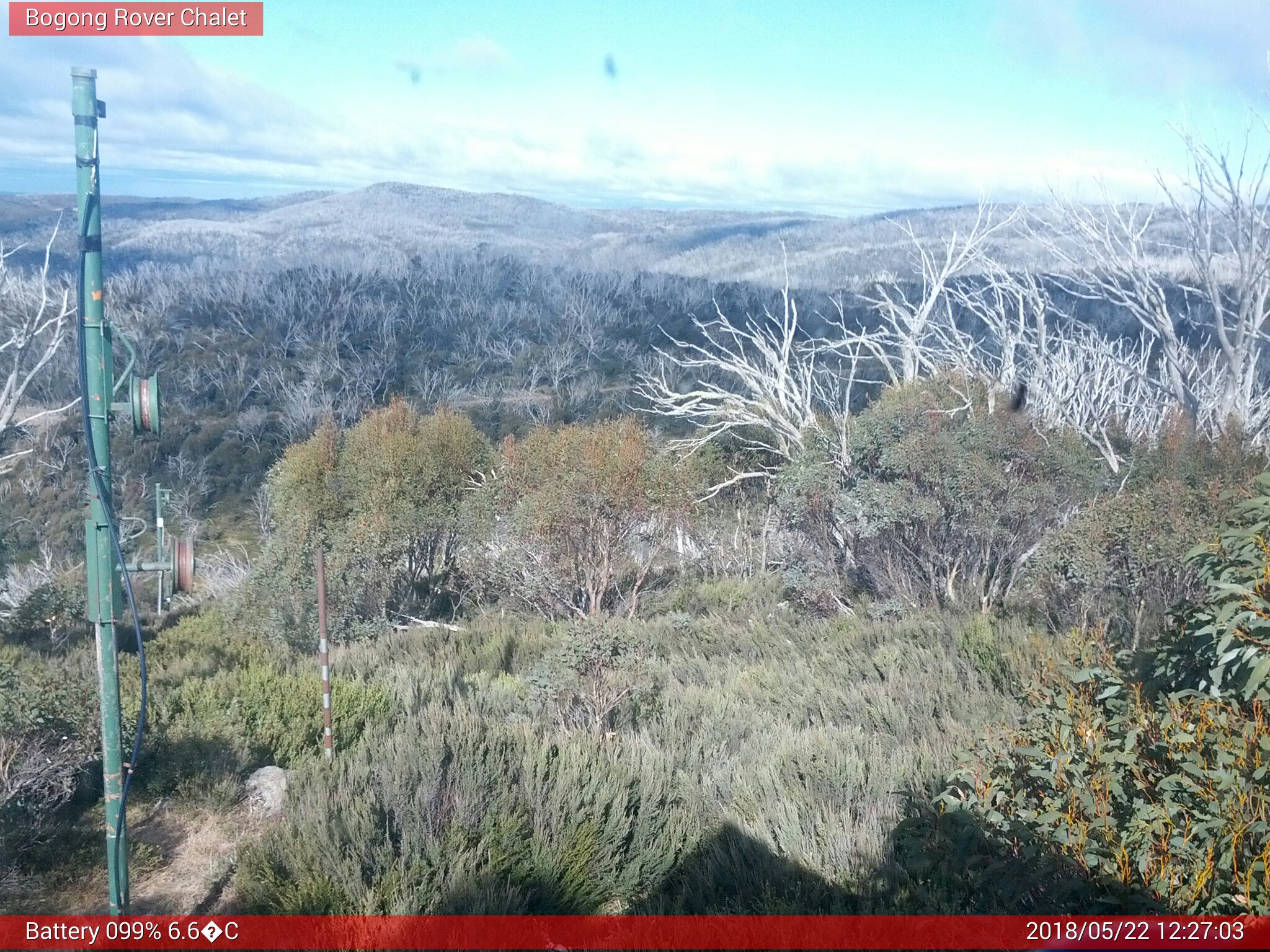 Bogong Web Cam 12:27pm Tuesday 22nd of May 2018