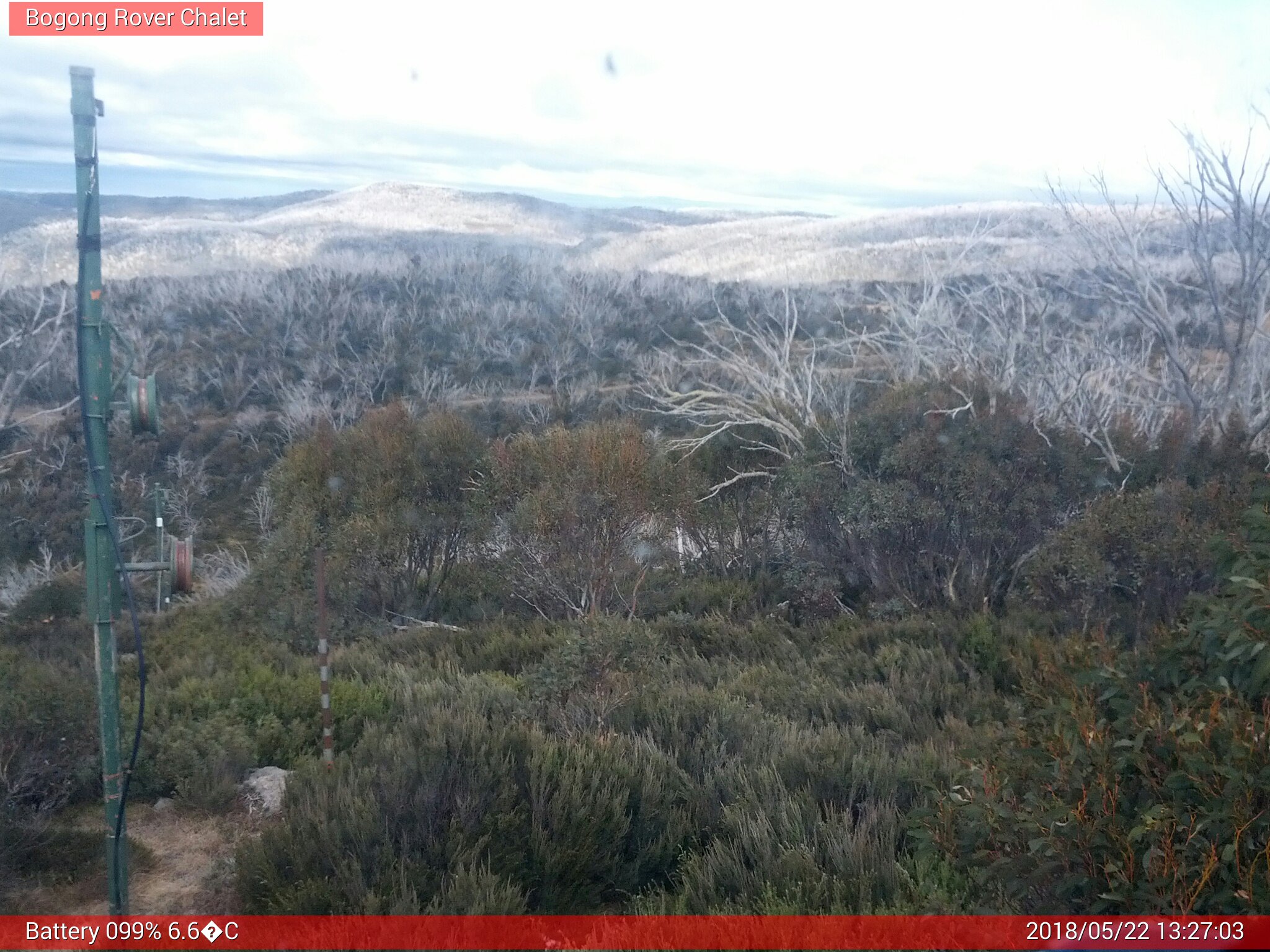 Bogong Web Cam 1:27pm Tuesday 22nd of May 2018