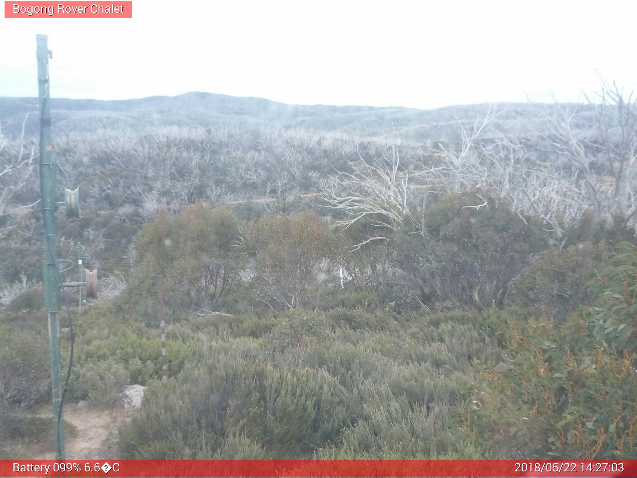 Bogong Web Cam 2:27pm Tuesday 22nd of May 2018