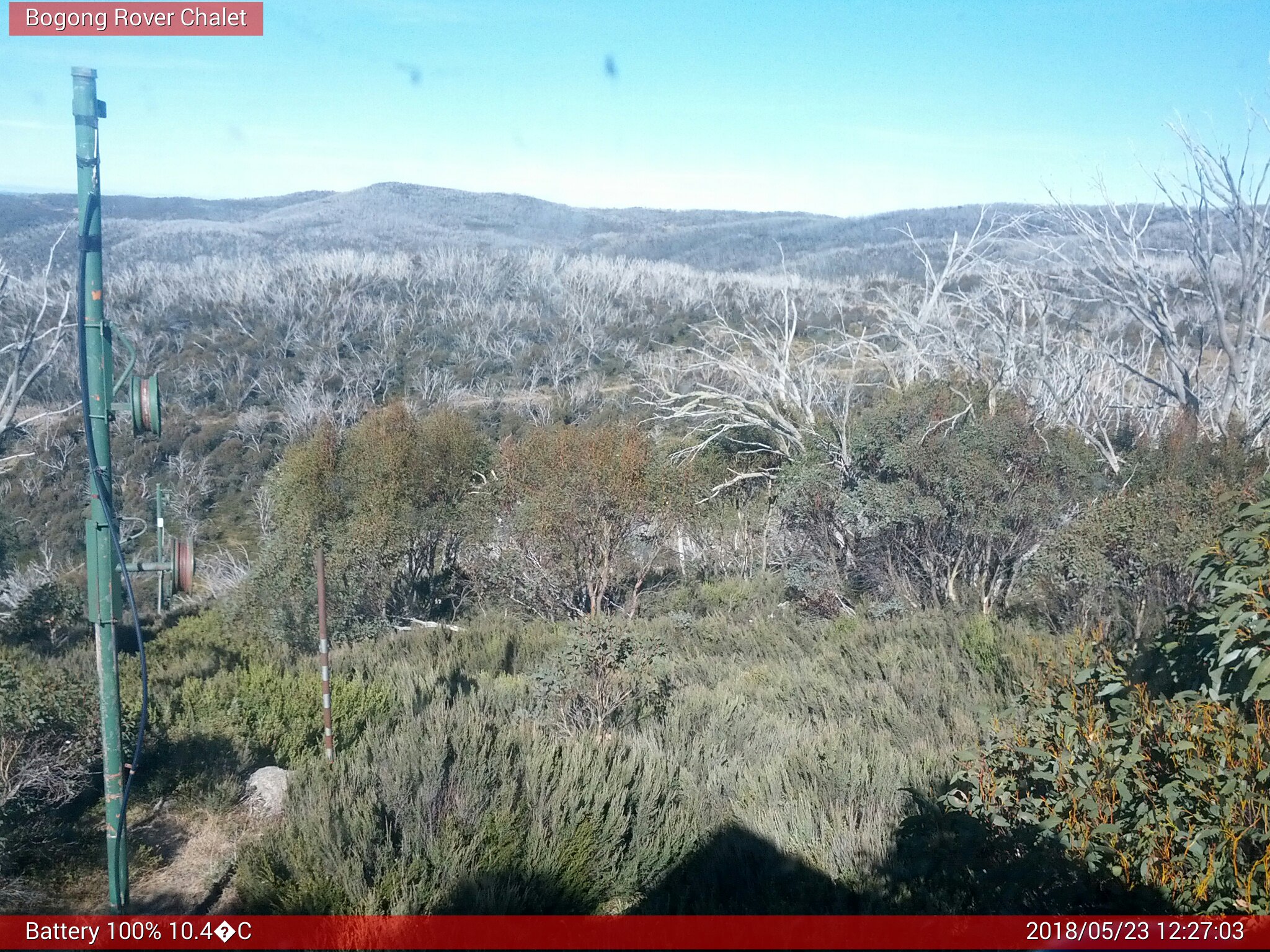 Bogong Web Cam 12:27pm Wednesday 23rd of May 2018