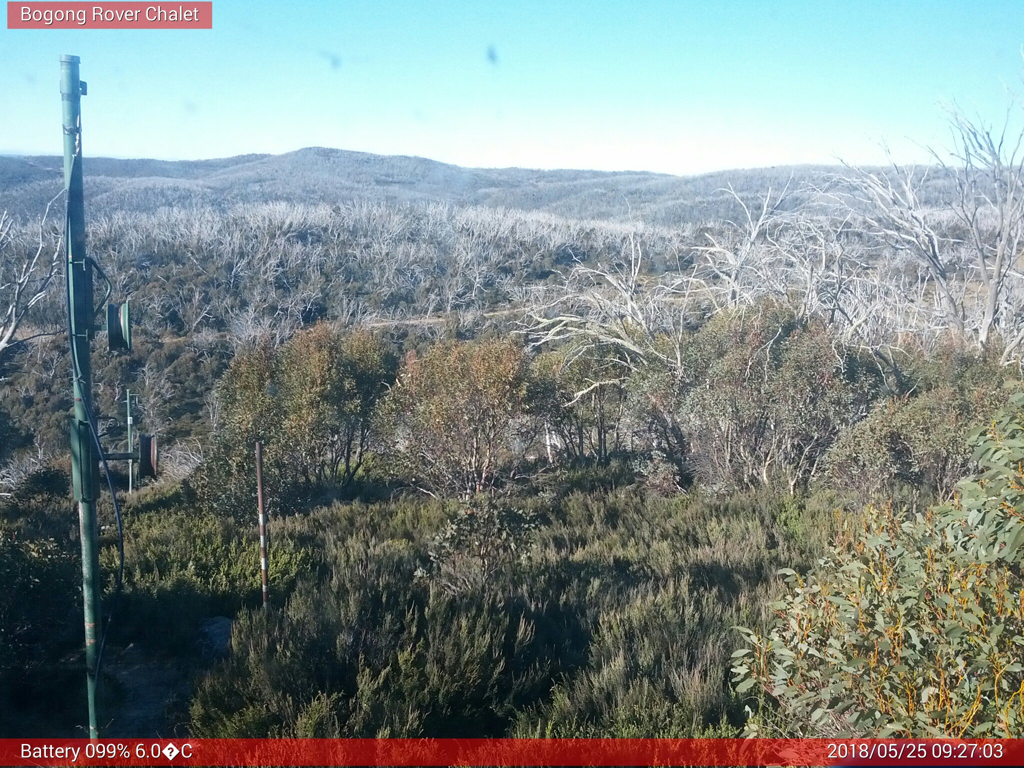 Bogong Web Cam 9:27am Friday 25th of May 2018