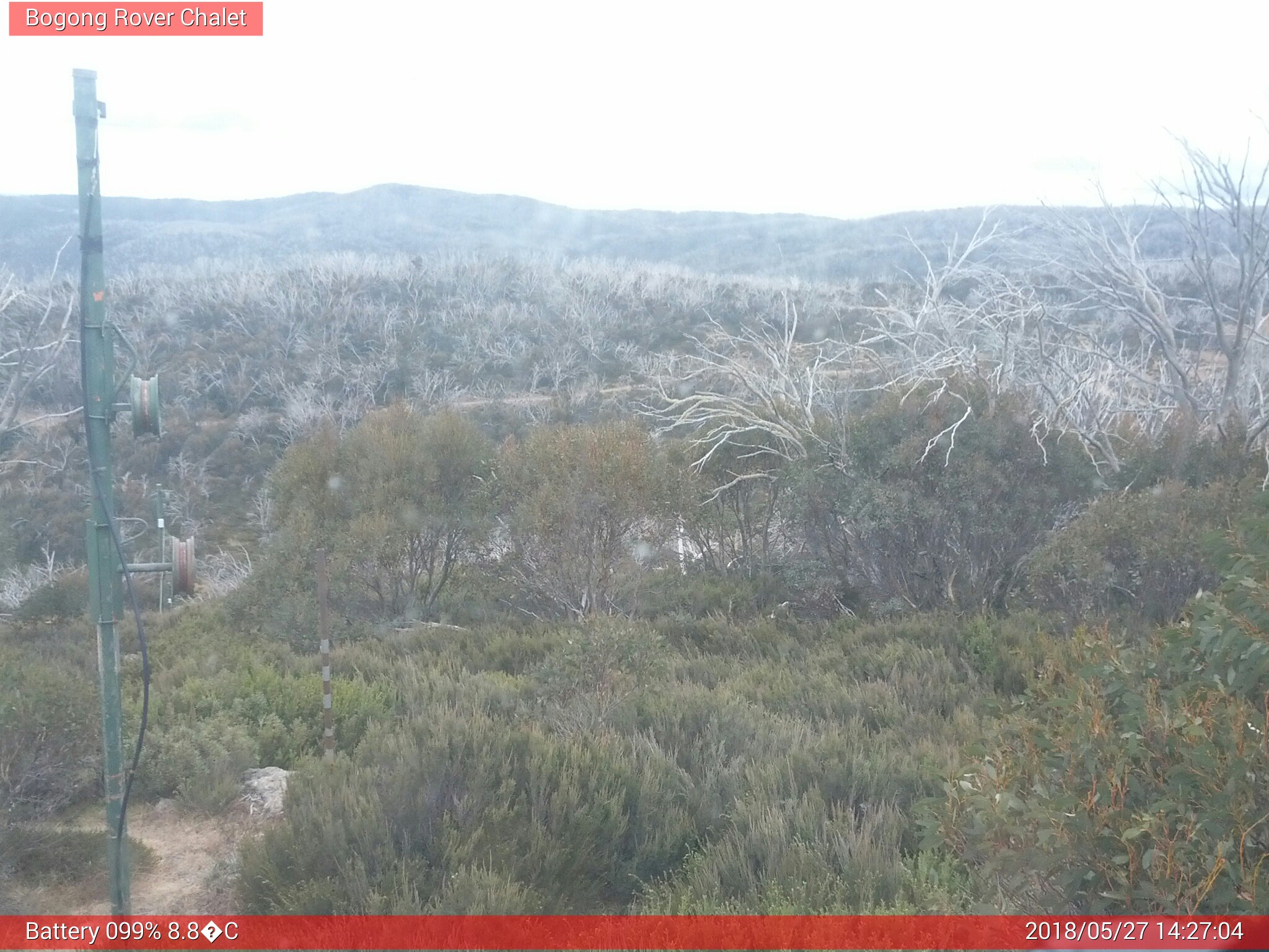 Bogong Web Cam 2:27pm Sunday 27th of May 2018