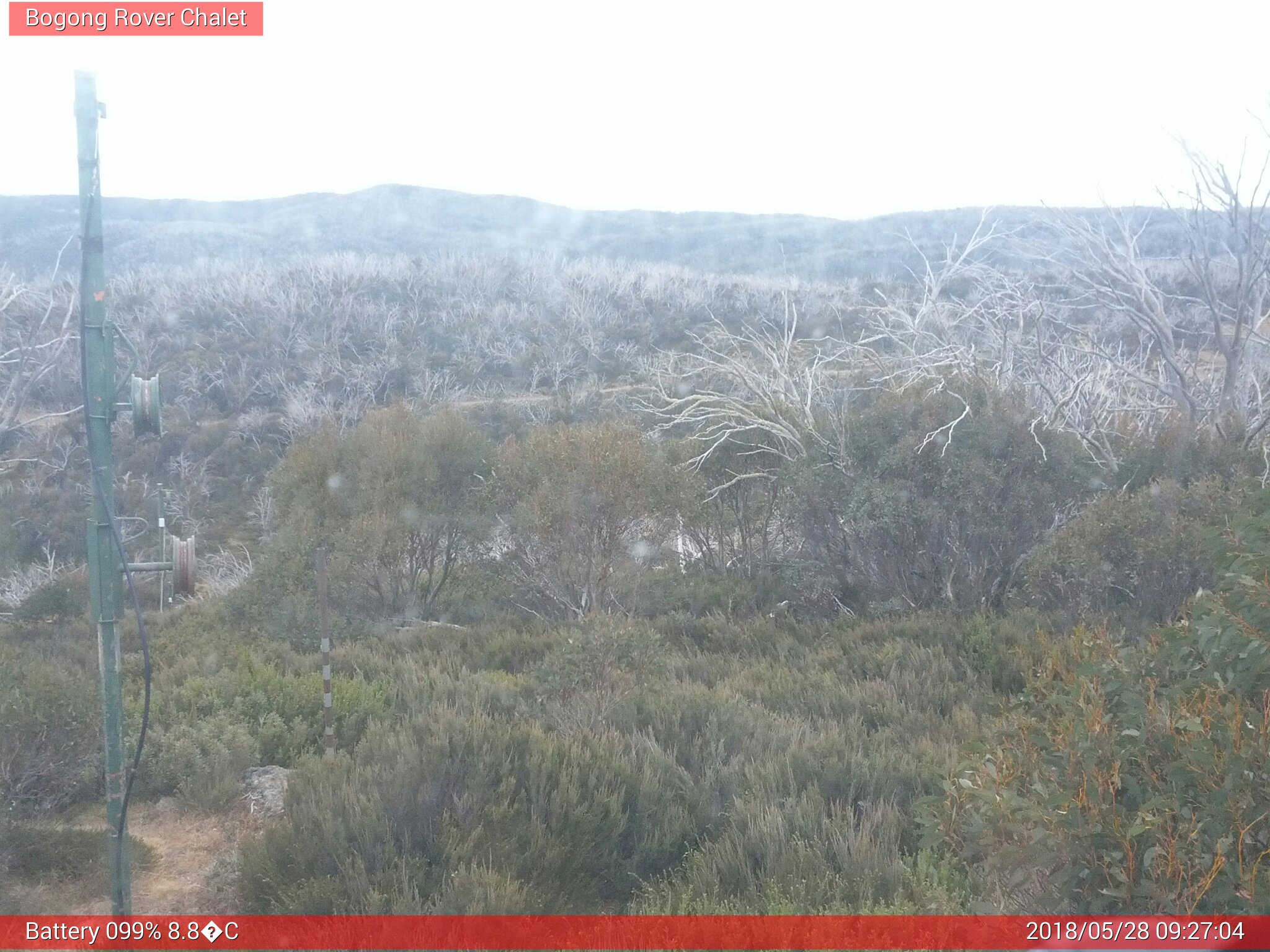 Bogong Web Cam 9:27am Monday 28th of May 2018