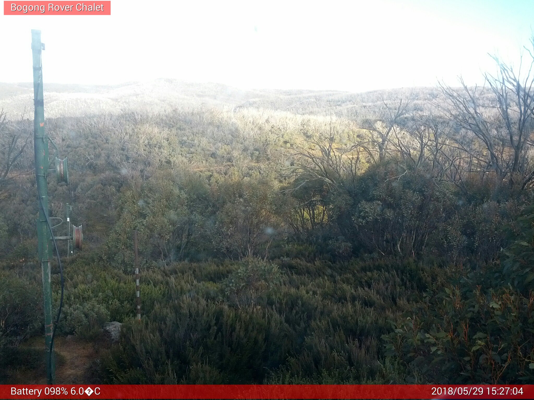 Bogong Web Cam 3:27pm Tuesday 29th of May 2018