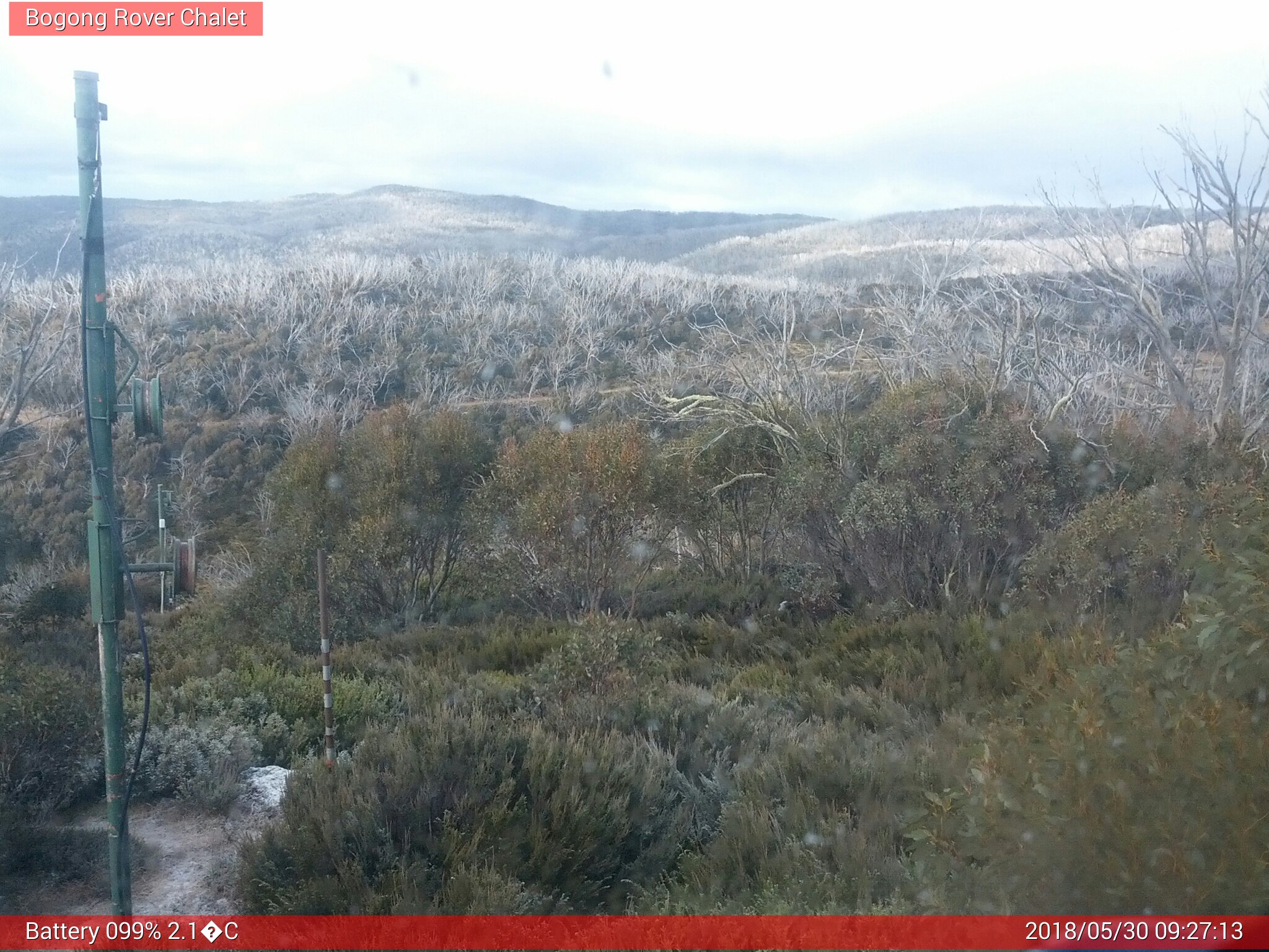 Bogong Web Cam 9:27am Wednesday 30th of May 2018