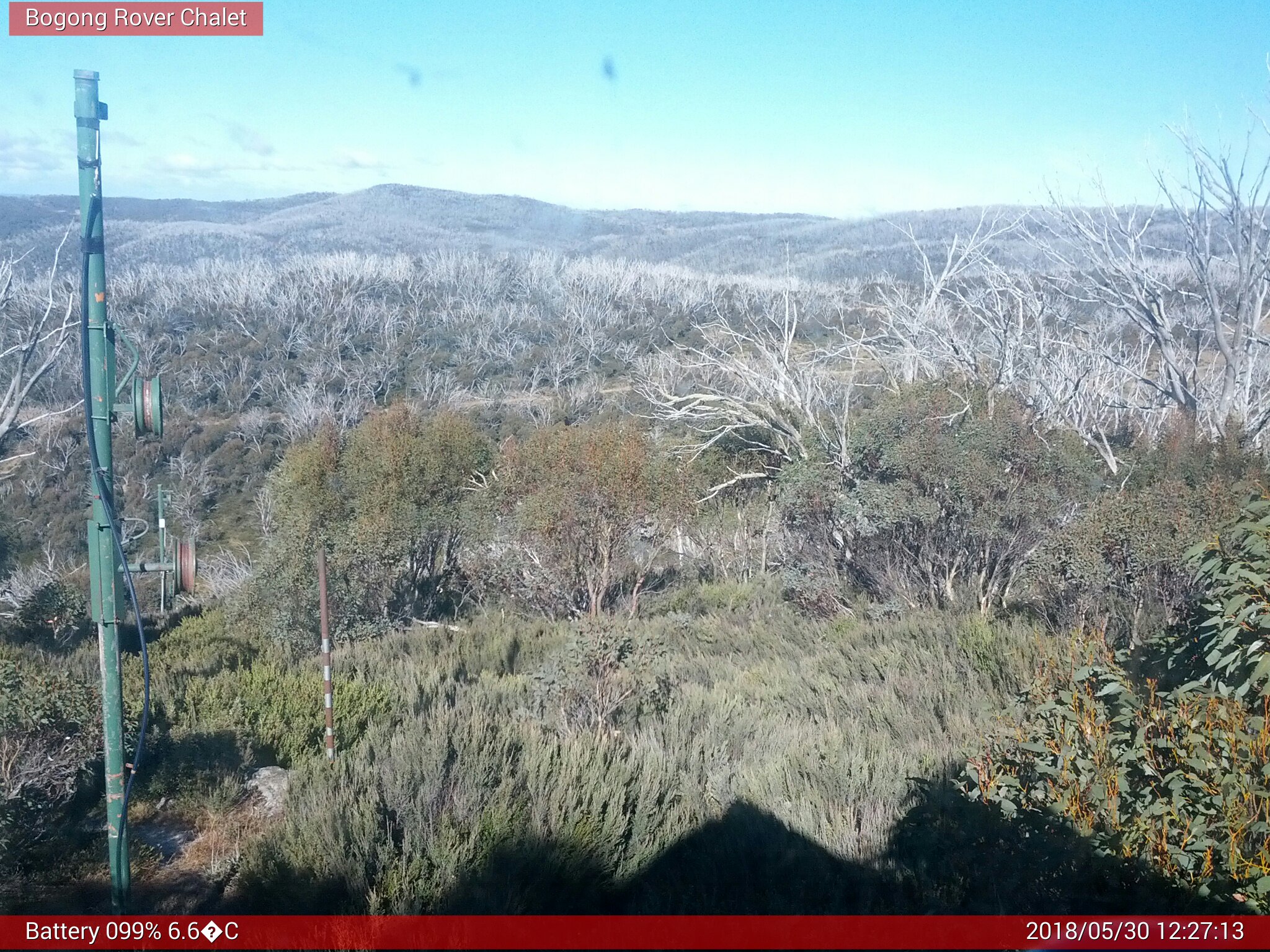 Bogong Web Cam 12:27pm Wednesday 30th of May 2018