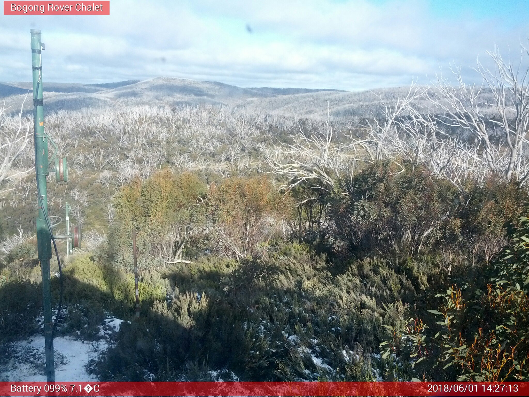 Bogong Web Cam 2:27pm Friday 1st of June 2018