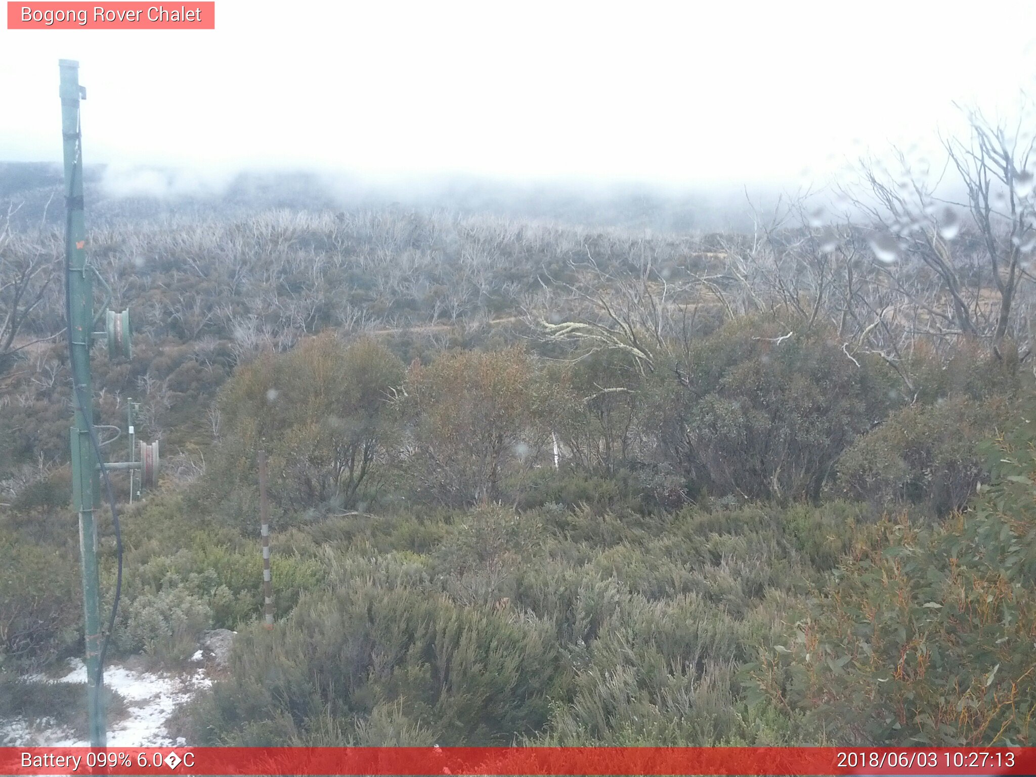 Bogong Web Cam 10:27am Sunday 3rd of June 2018