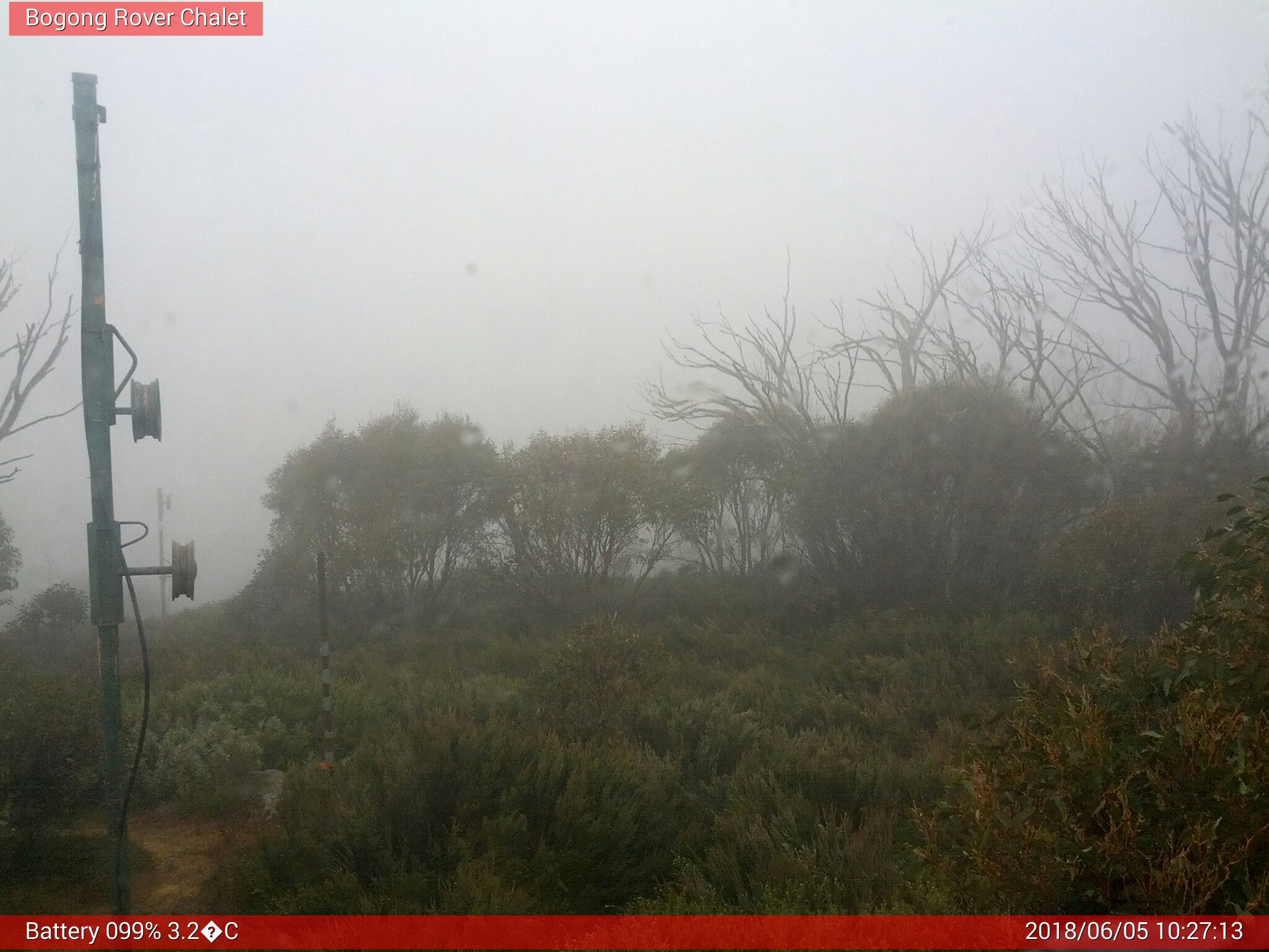 Bogong Web Cam 10:27am Tuesday 5th of June 2018