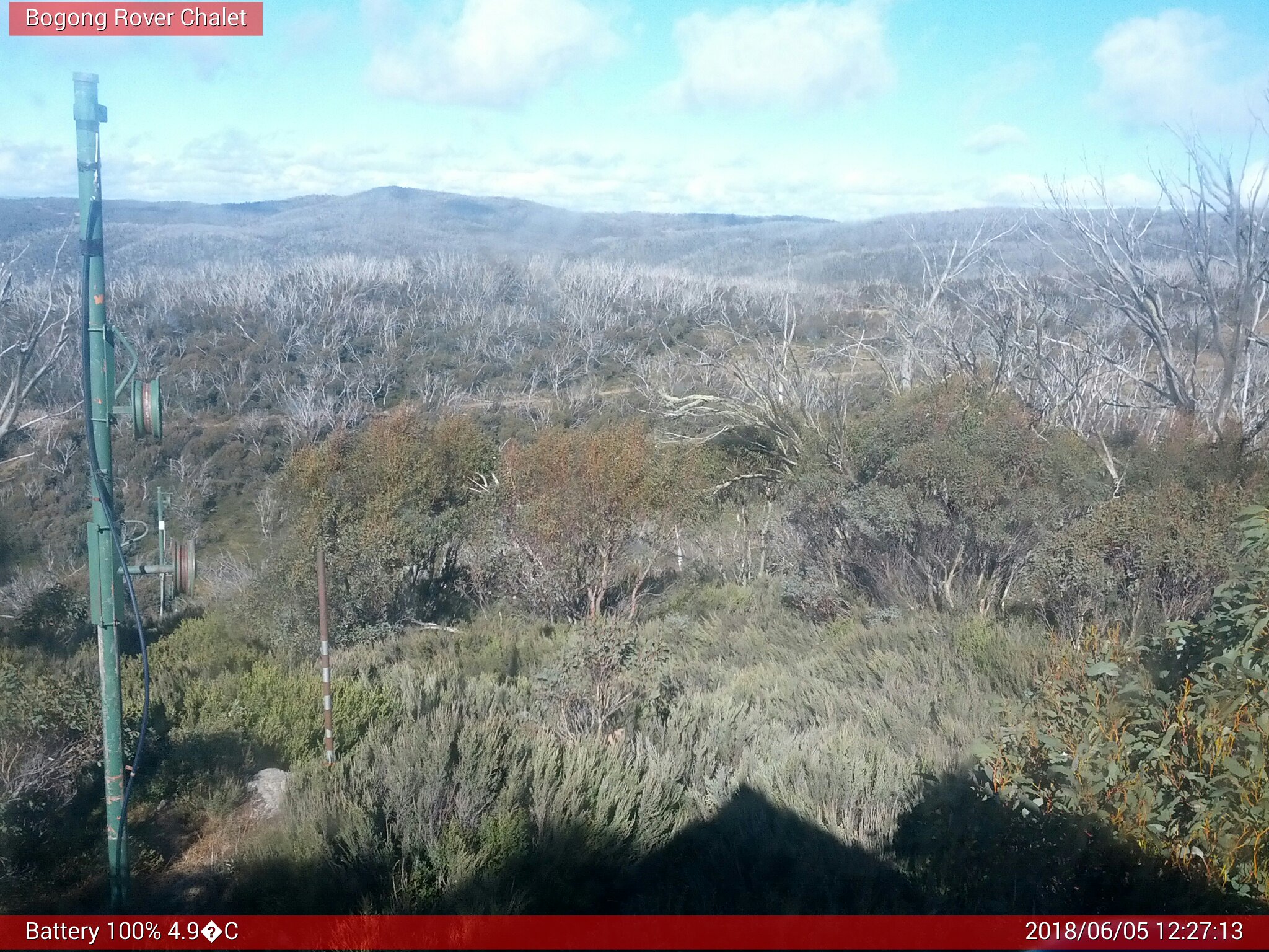 Bogong Web Cam 12:27pm Tuesday 5th of June 2018