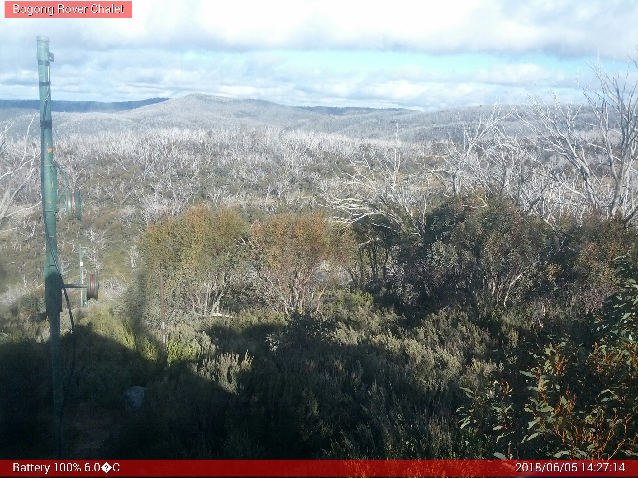 Bogong Web Cam 2:27pm Tuesday 5th of June 2018