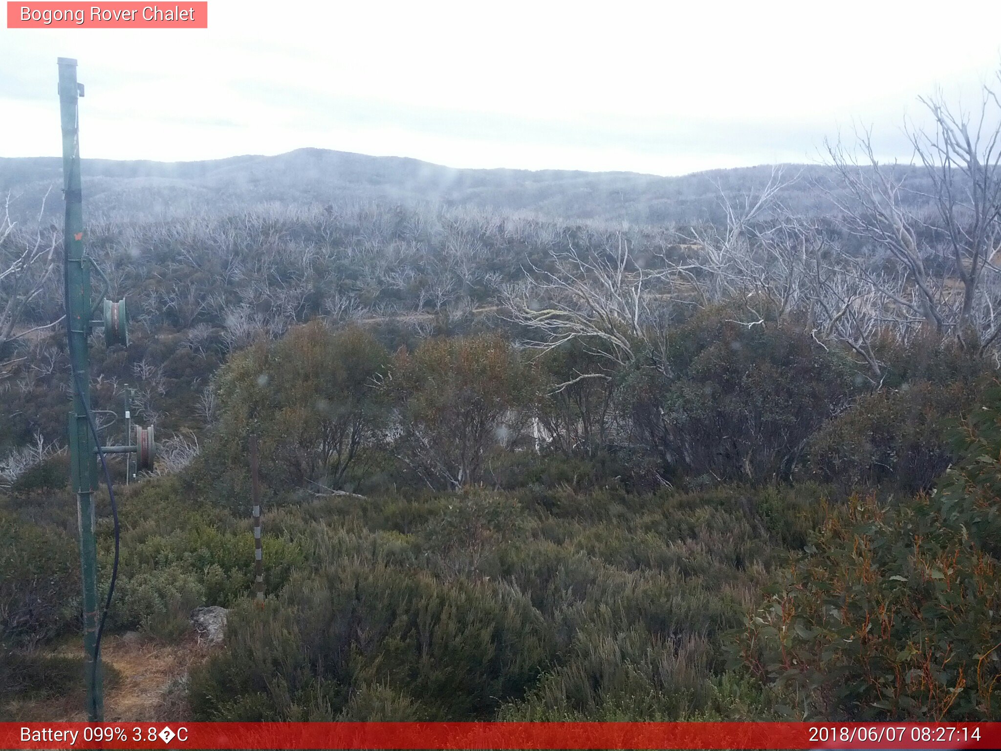 Bogong Web Cam 8:27am Thursday 7th of June 2018