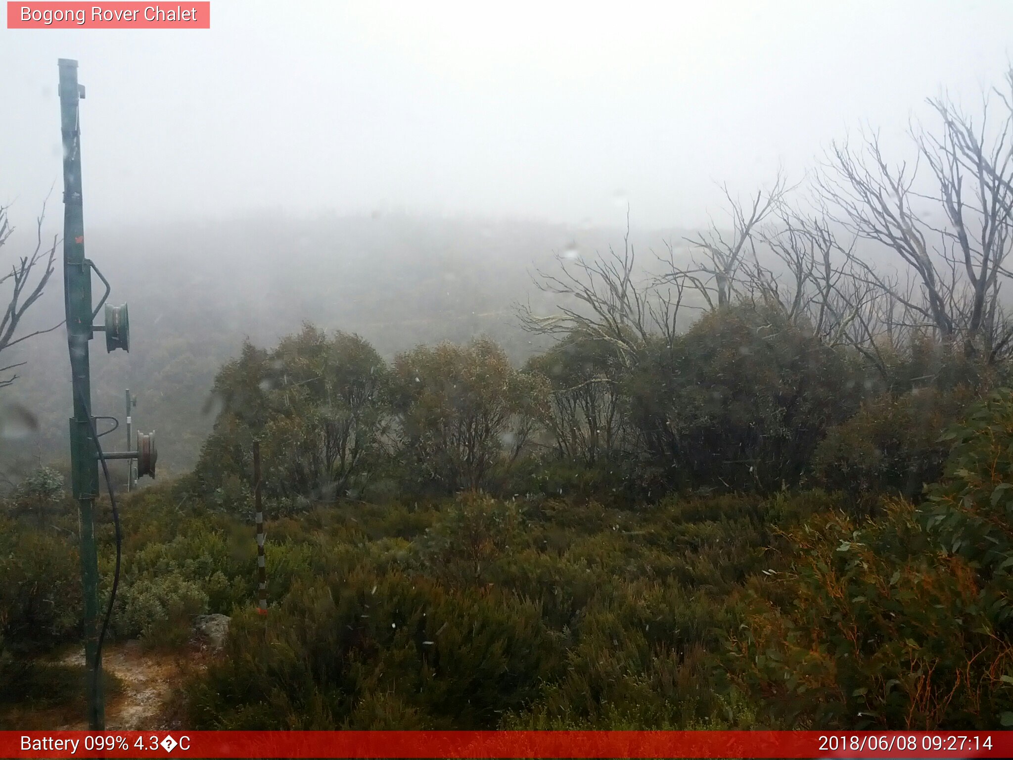 Bogong Web Cam 9:27am Friday 8th of June 2018