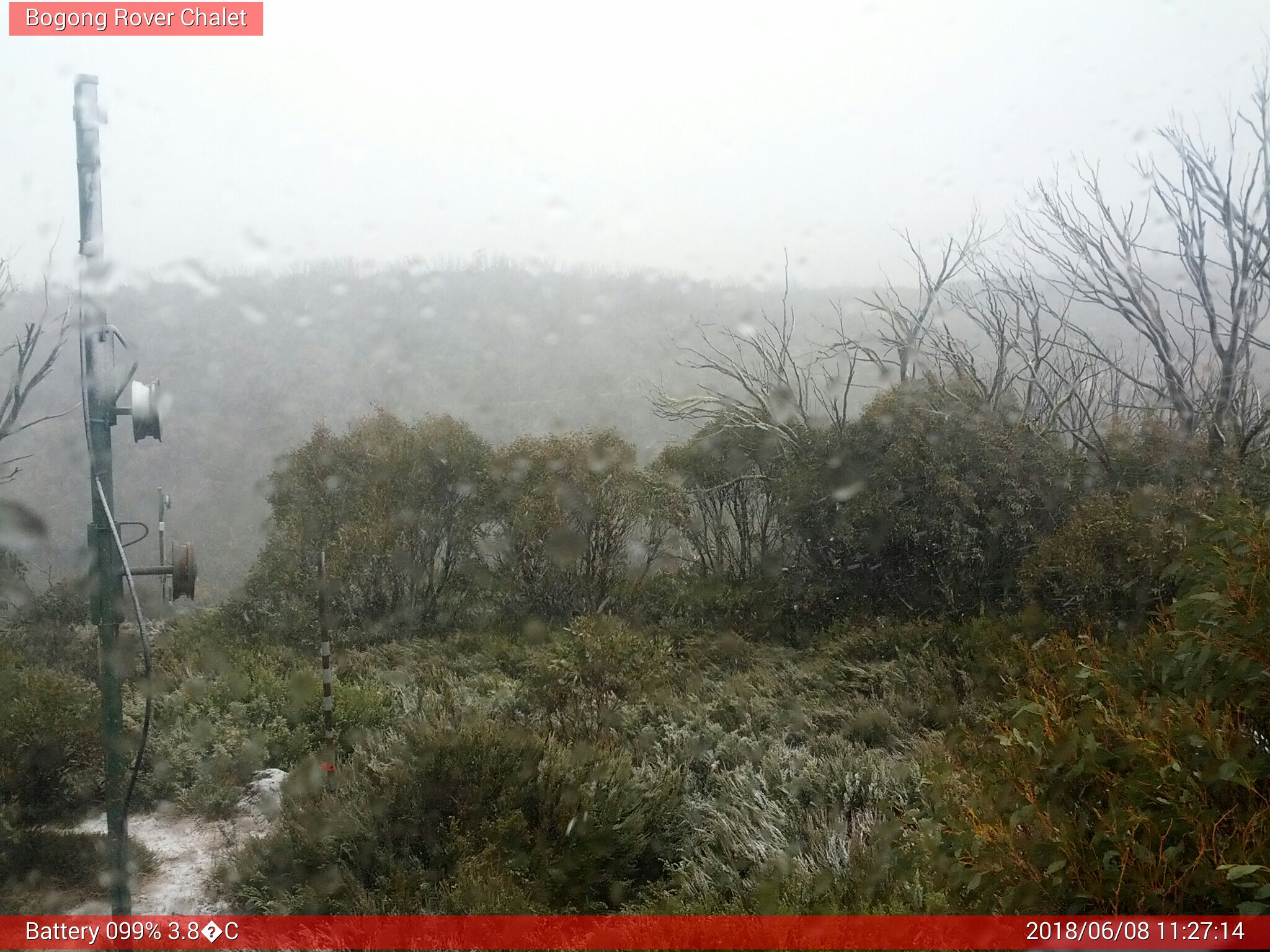 Bogong Web Cam 11:27am Friday 8th of June 2018