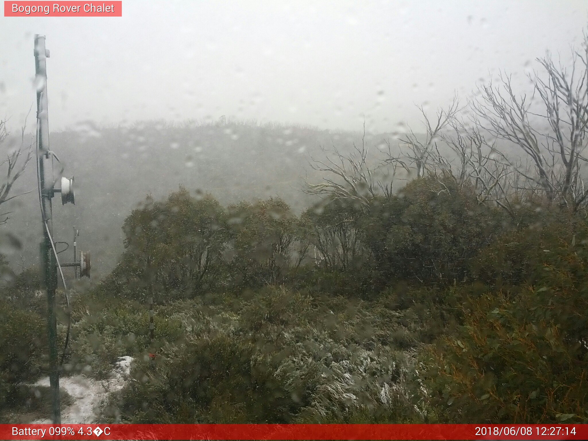 Bogong Web Cam 12:27pm Friday 8th of June 2018