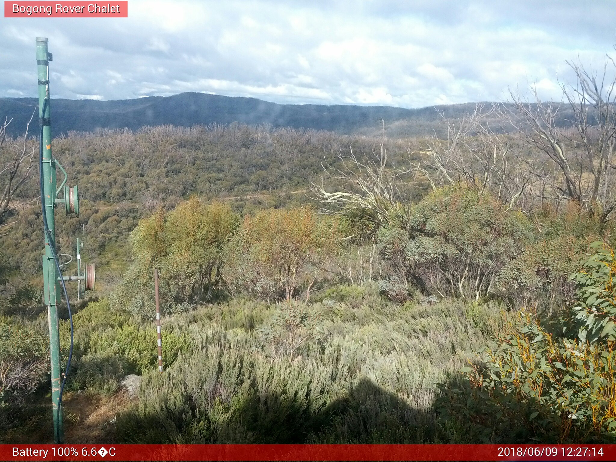 Bogong Web Cam 12:27pm Saturday 9th of June 2018