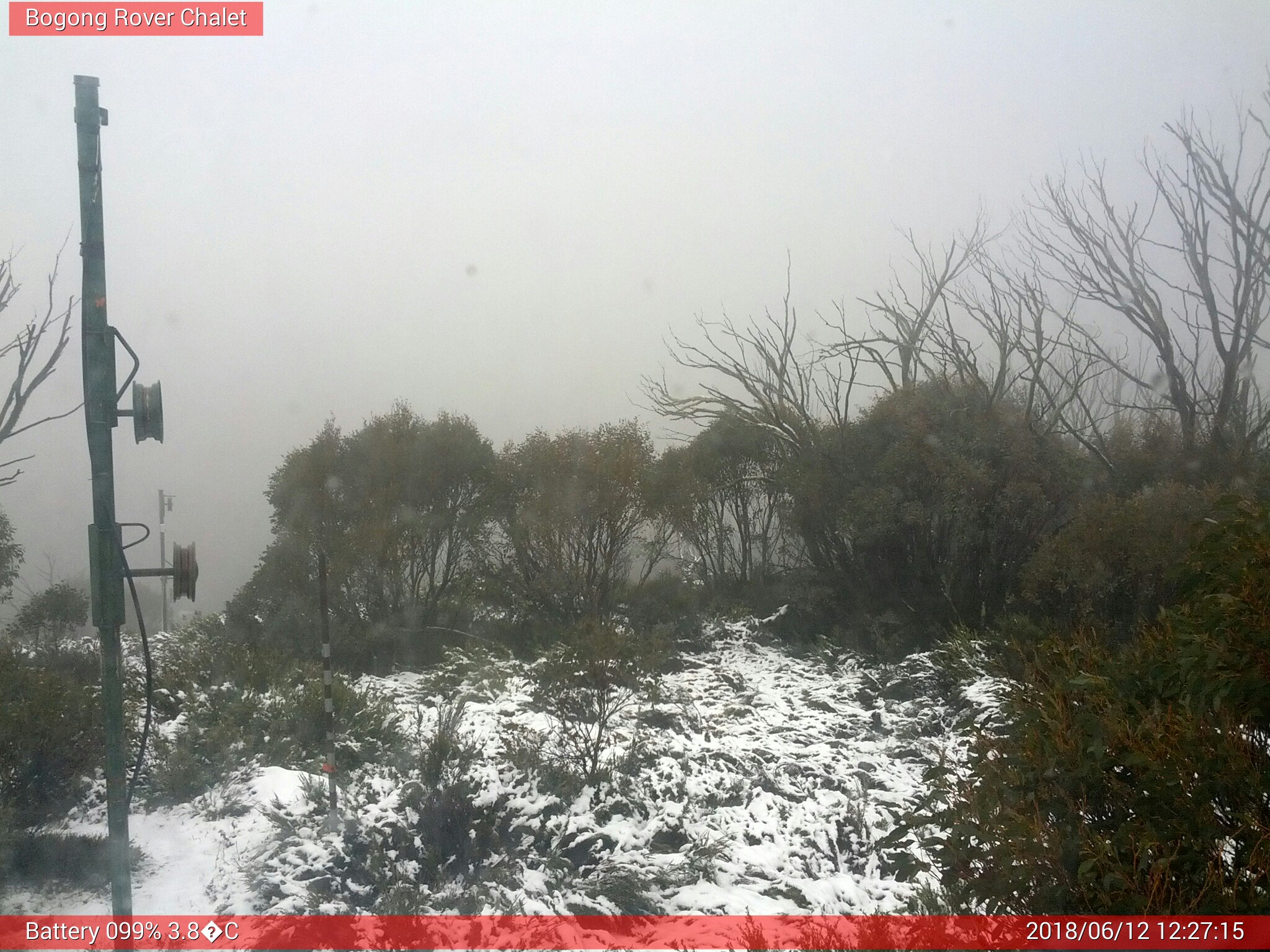 Bogong Web Cam 12:27pm Tuesday 12th of June 2018