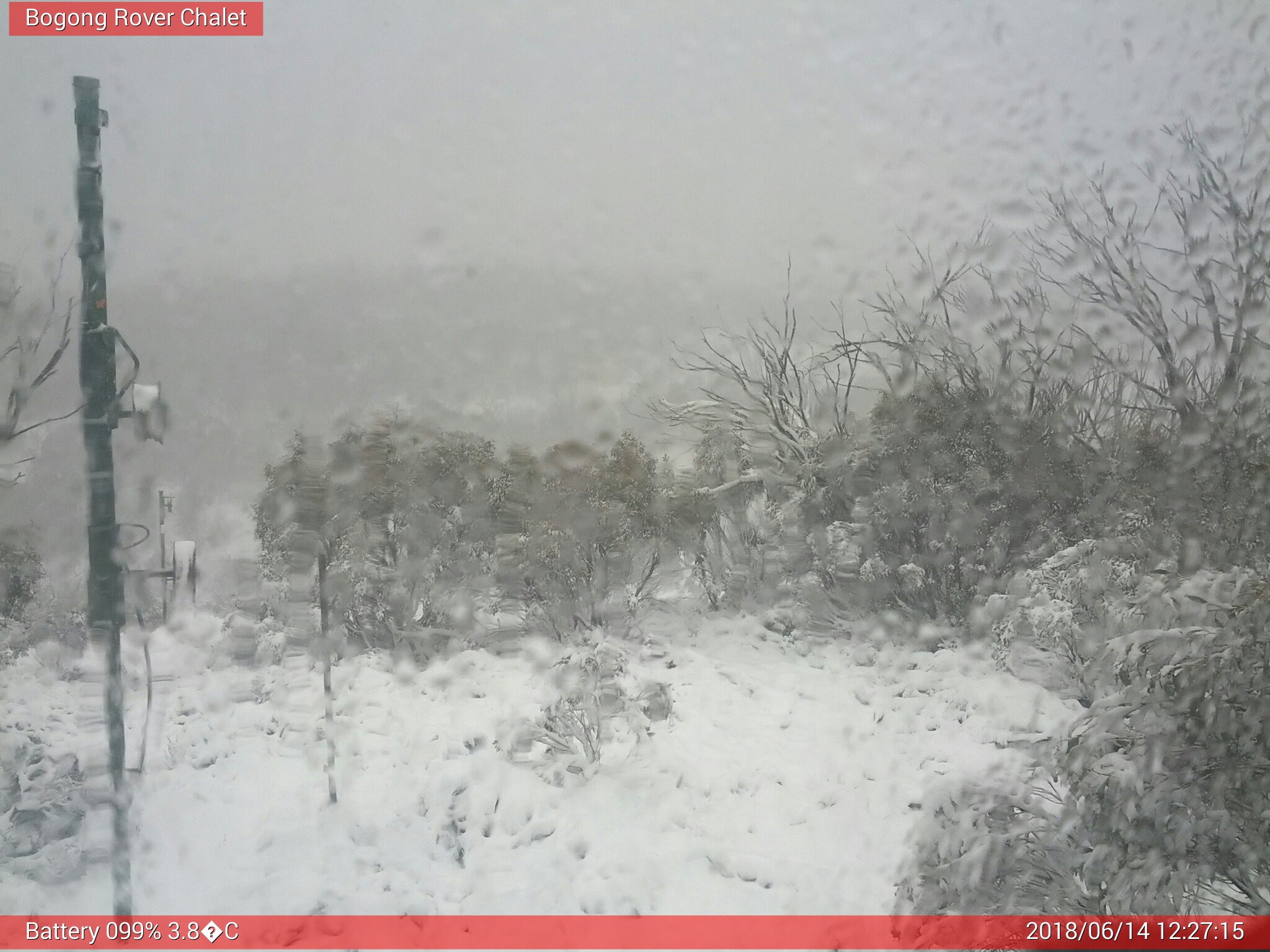 Bogong Web Cam 12:27pm Thursday 14th of June 2018