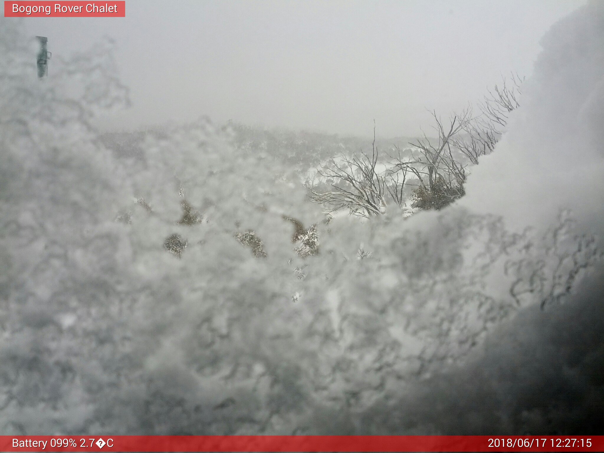 Bogong Web Cam 12:27pm Sunday 17th of June 2018