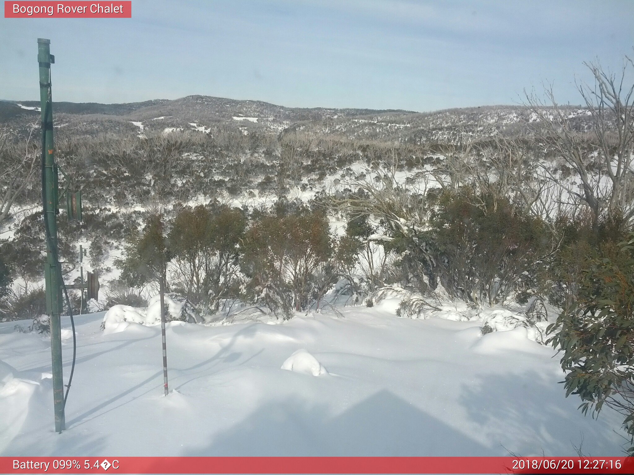 Bogong Web Cam 12:27pm Wednesday 20th of June 2018